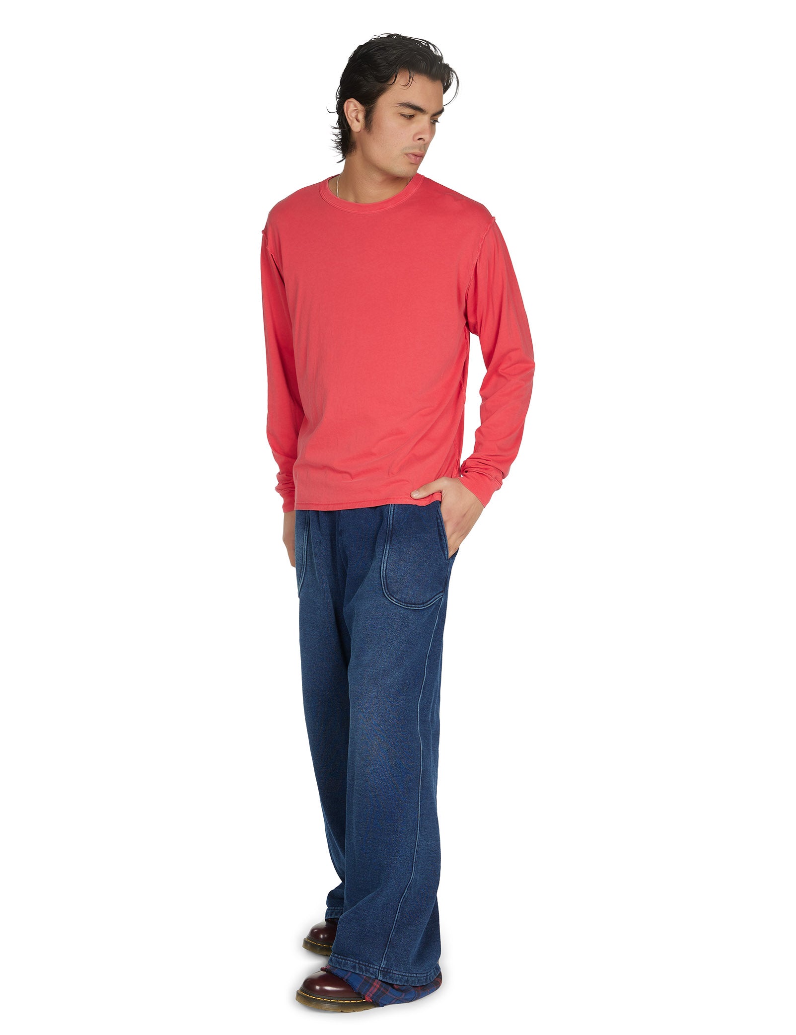 Lightweight Binded Neck Inside Out Long Sleeve