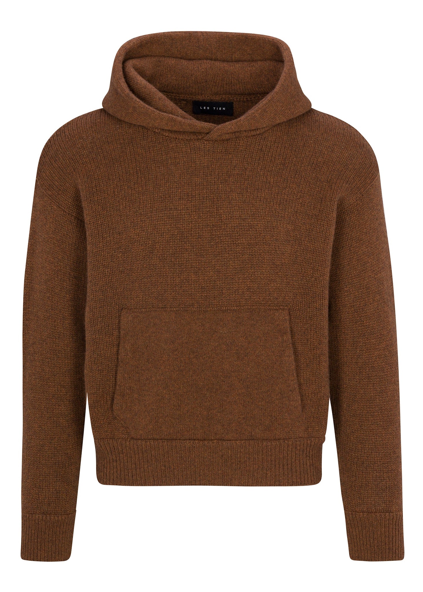 Cable Knit Cashmere Crop Hoodie - Main Image