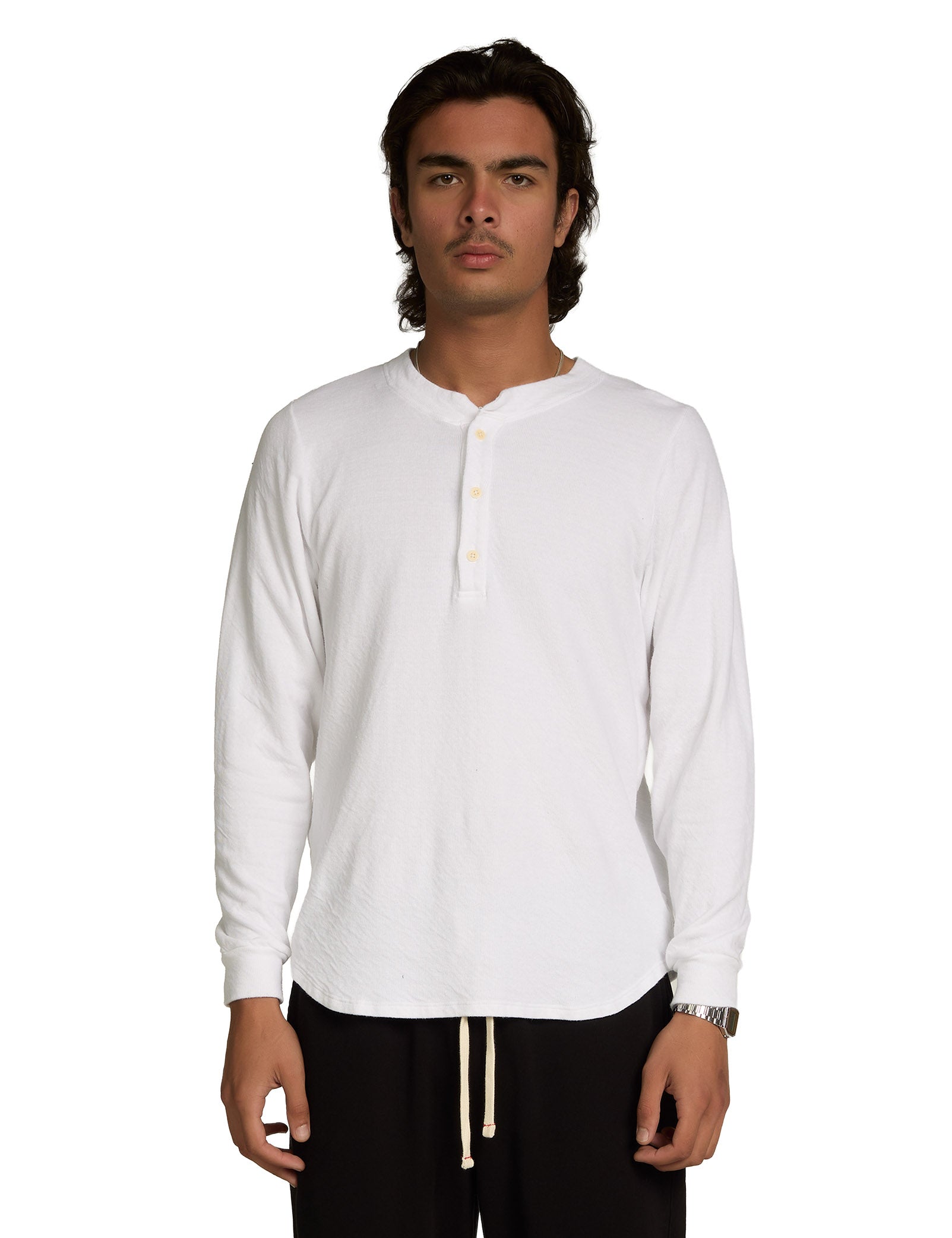 Double Jersey Baseball Hem Henley