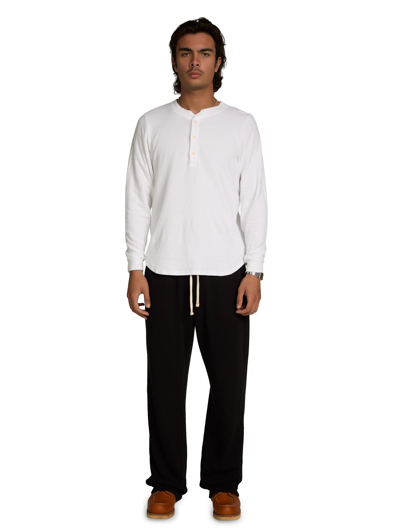 Double Jersey Baseball Hem Henley