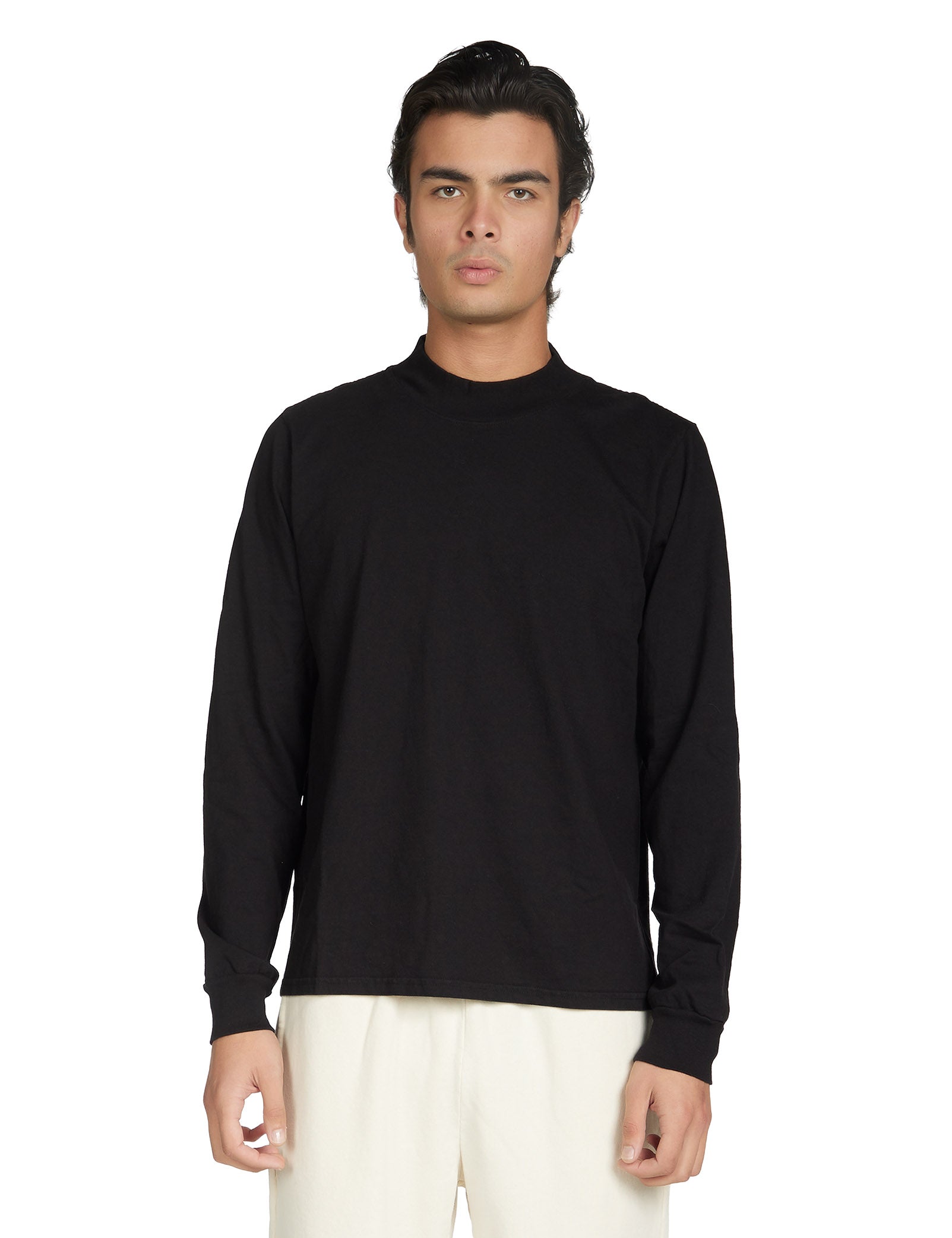 Heavyweight L/S Polo Mock Neck