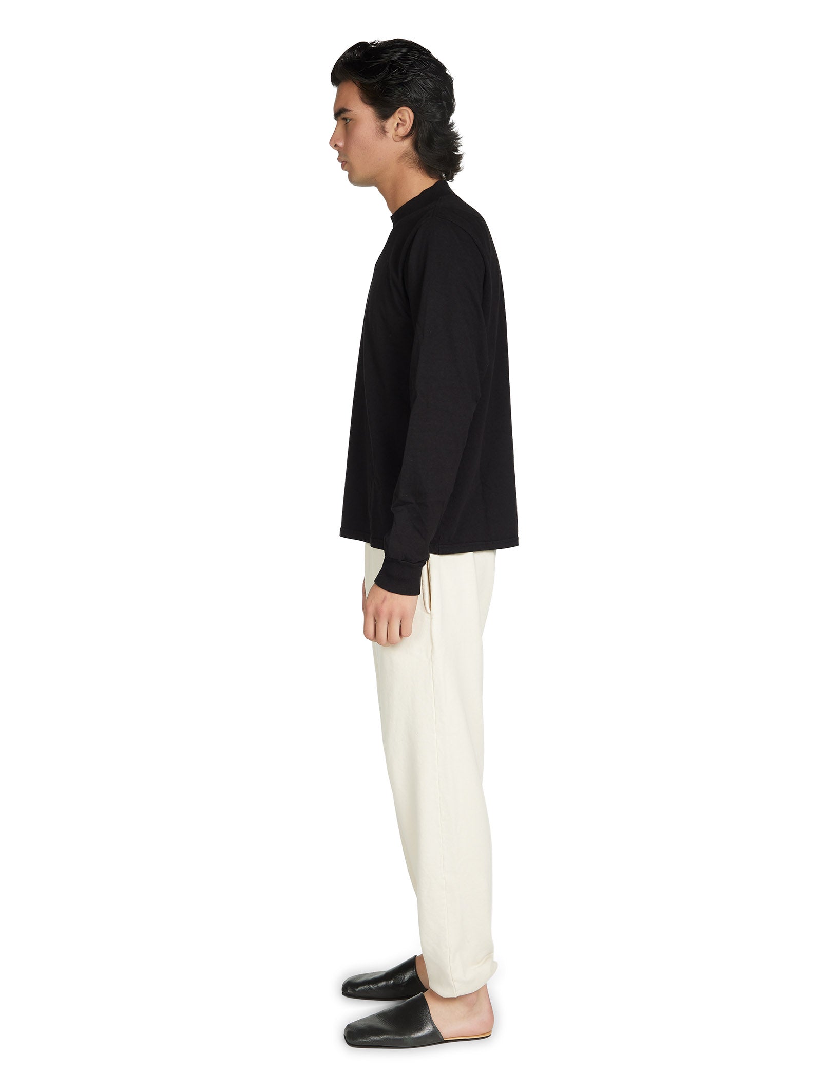 Heavyweight L/S Polo Mock Neck