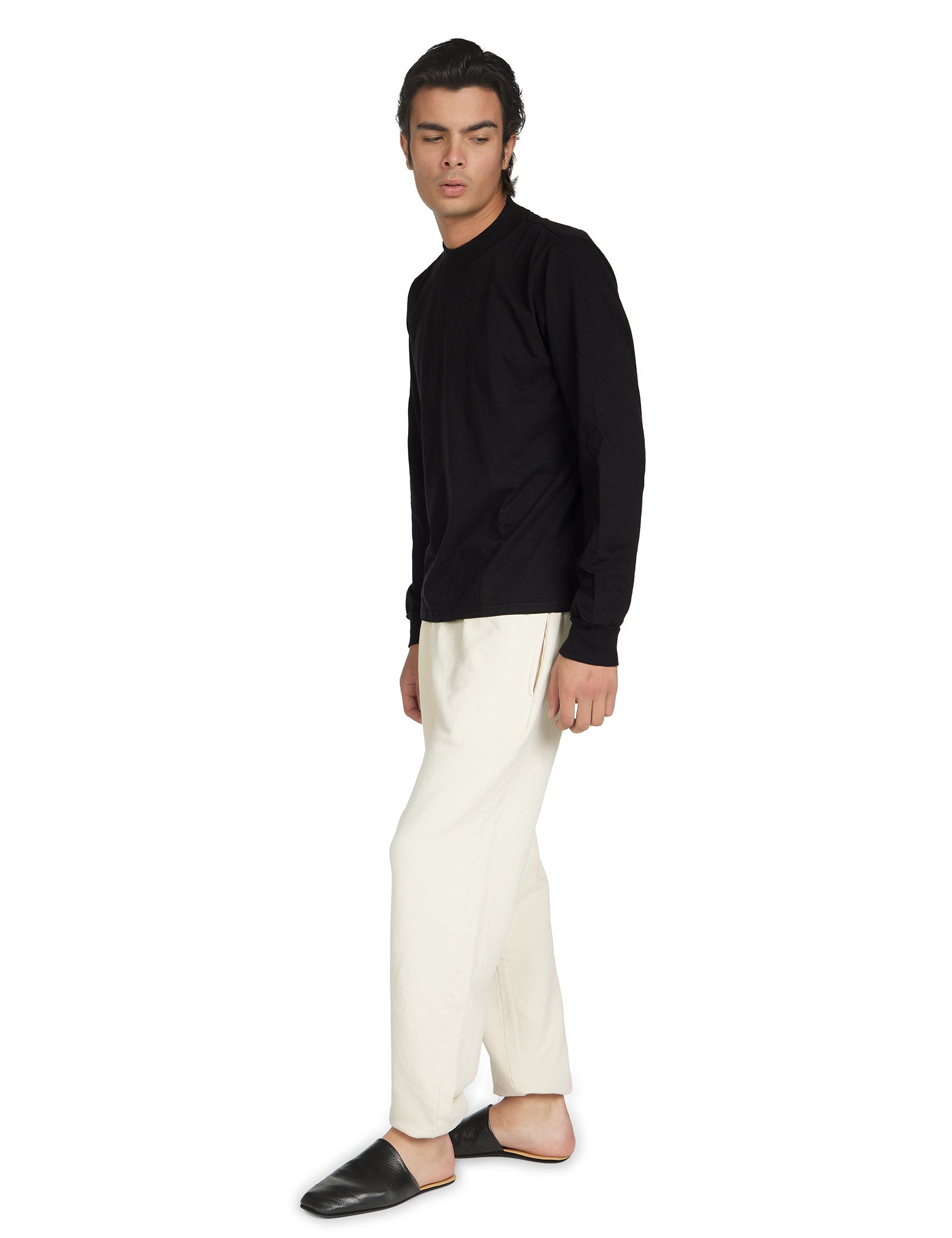 Heavyweight L/S Polo Mock Neck