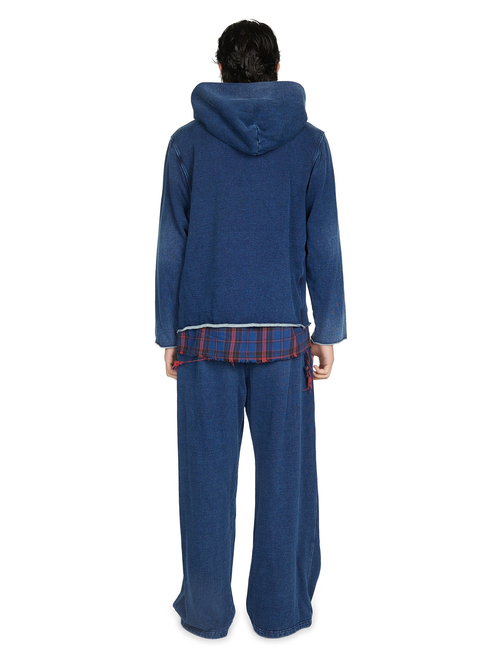 Heavyweight Raw Zip Hoodie w/ Plaid Lining