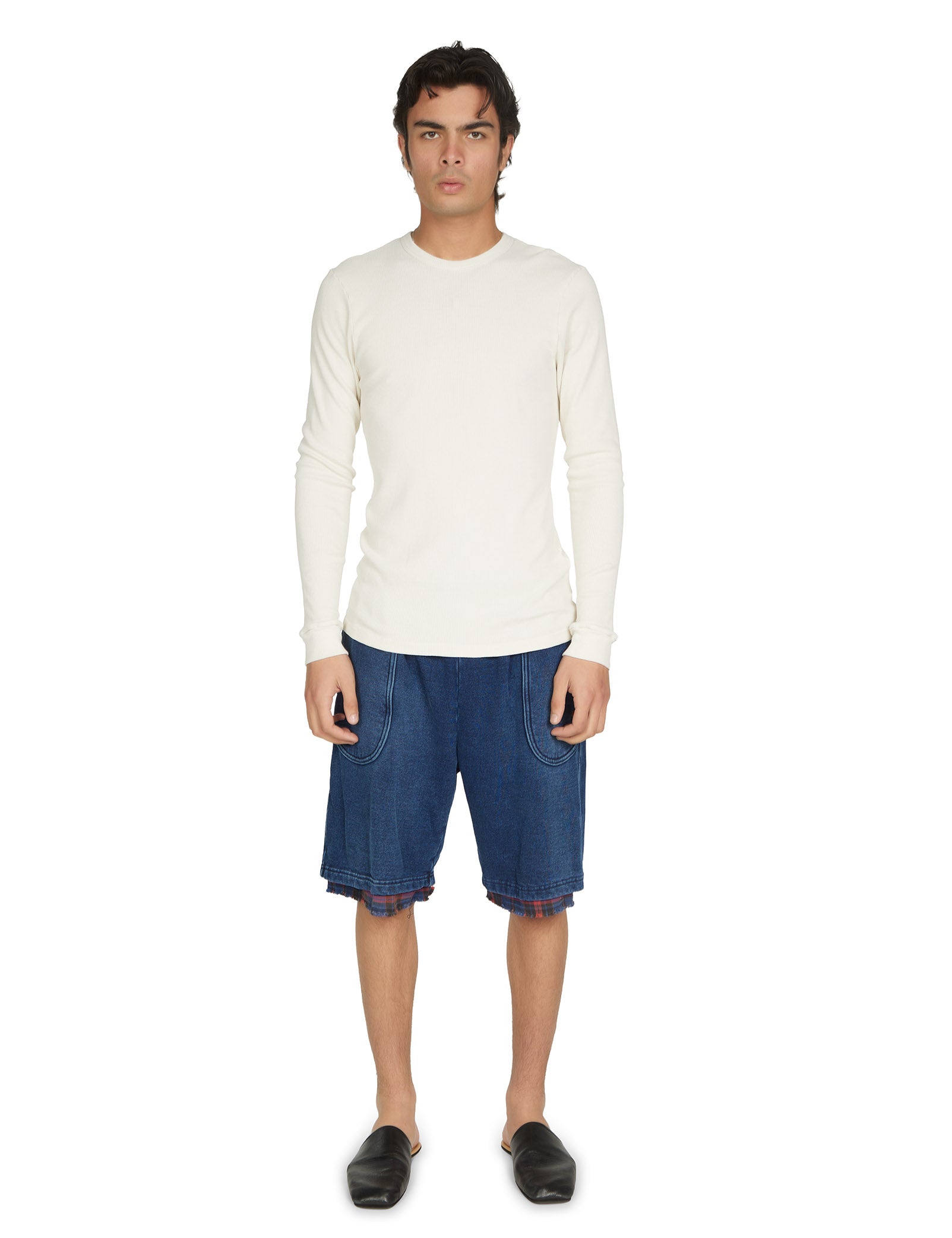 Heavyweight Invert Pocket Rider Short w/ Plaid Lining