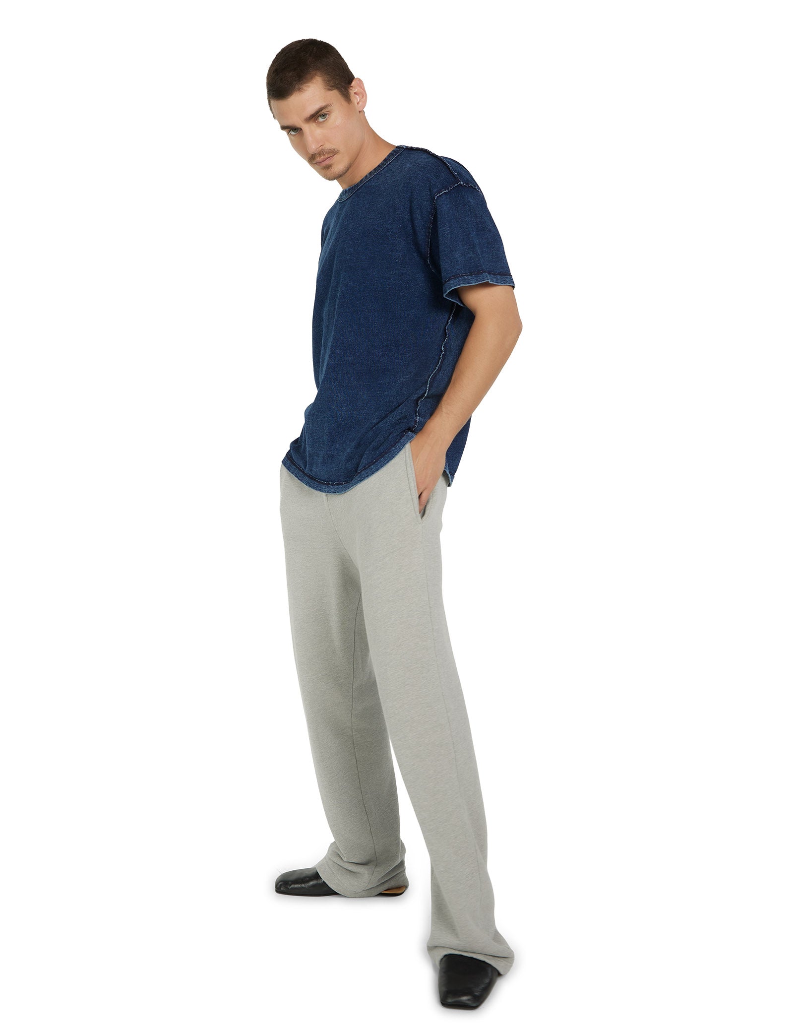 Lightweight Binded Neck Inside Out Tee