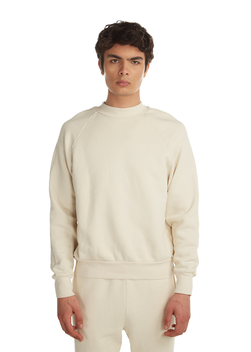 Heavyweight Mock Neck Raglan | Les Tien For Him Collection