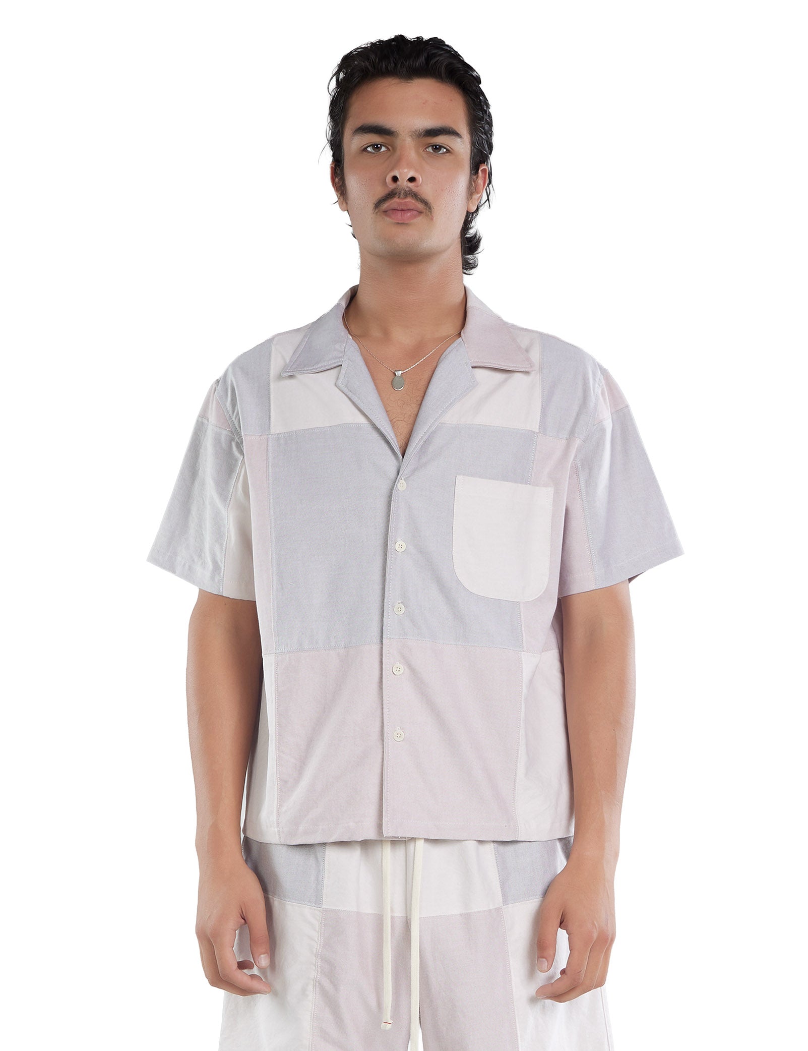 Oxford Patchwork Cuban Shirt