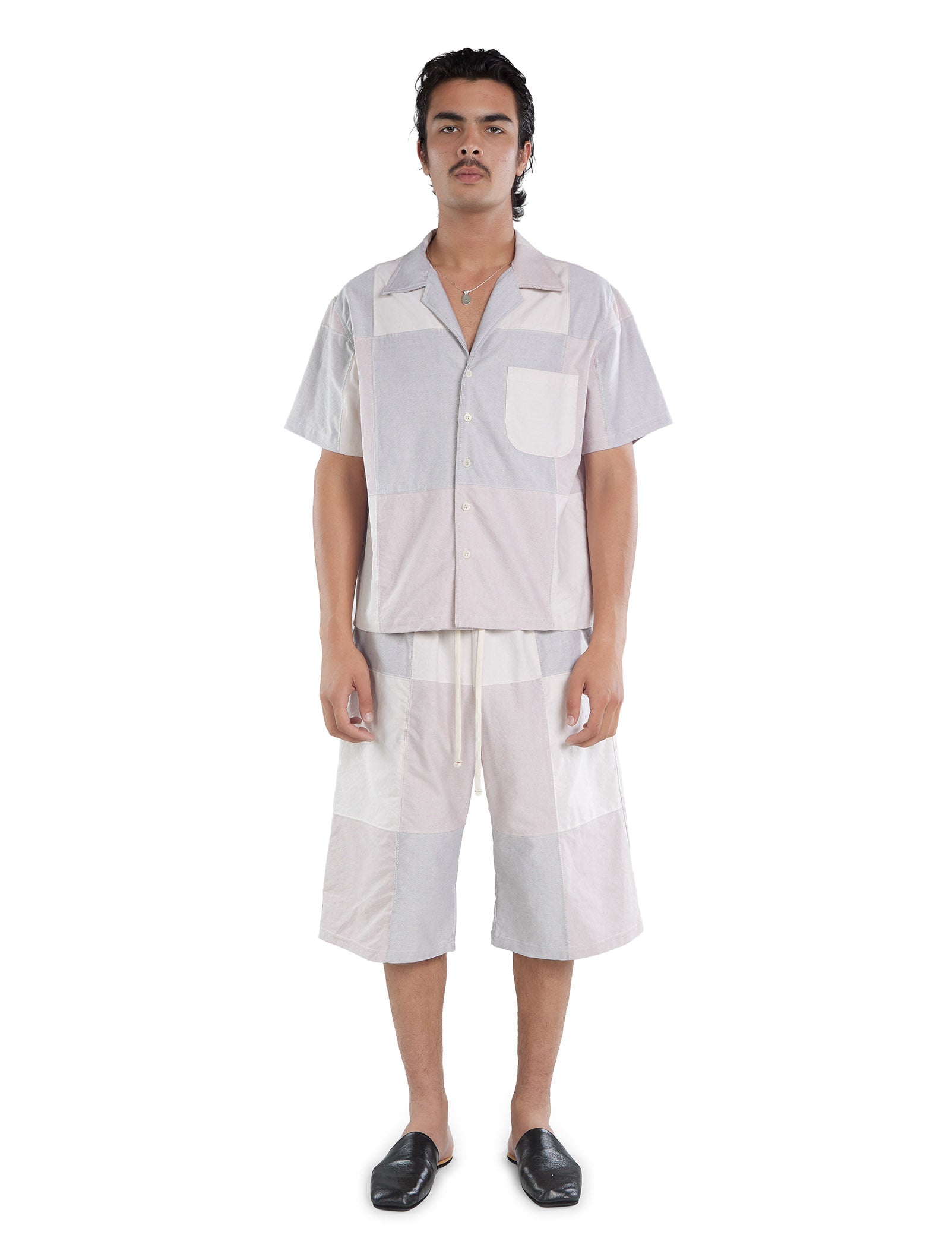Oxford Patchwork Cuban Shirt