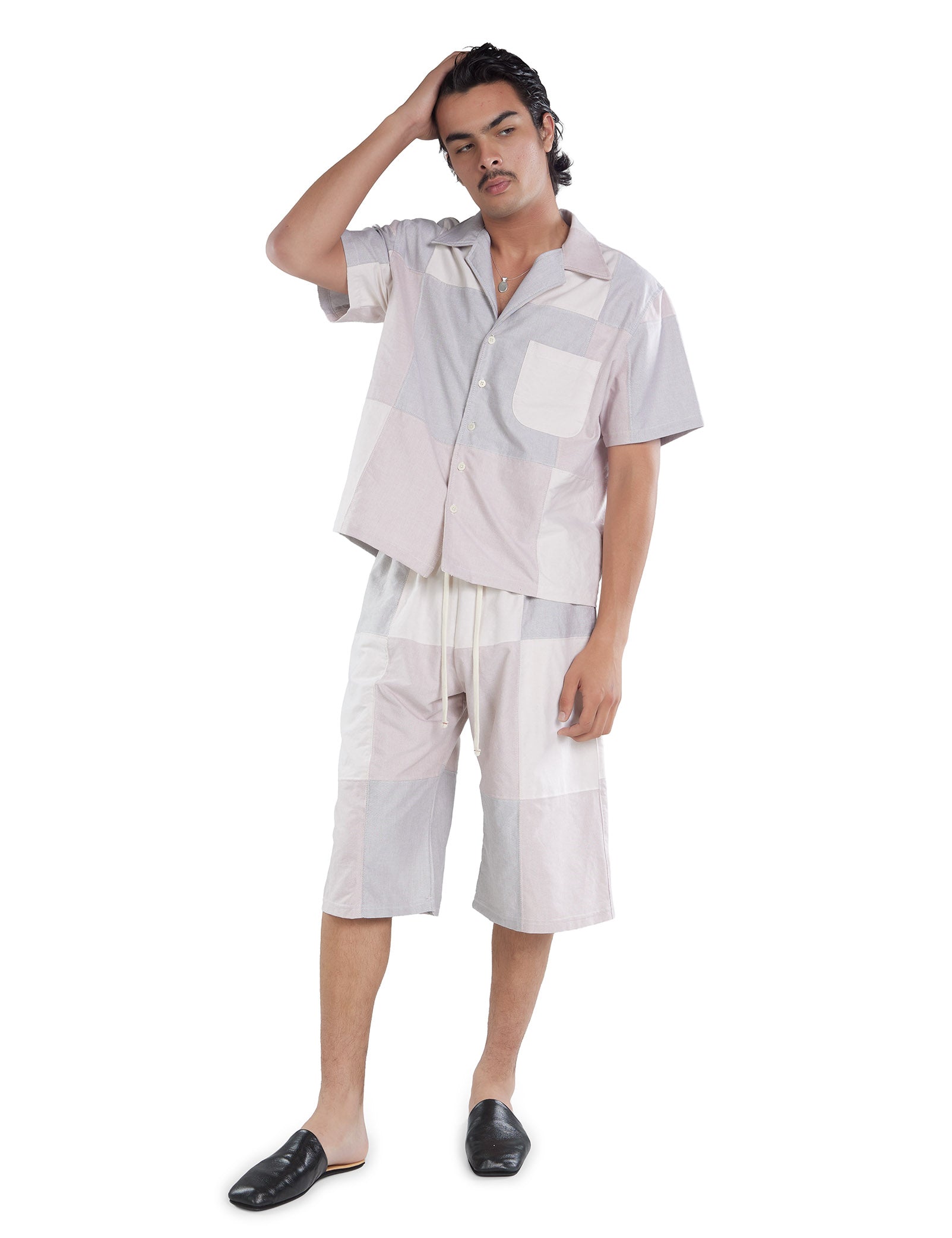 Oxford Patchwork Cuban Shirt