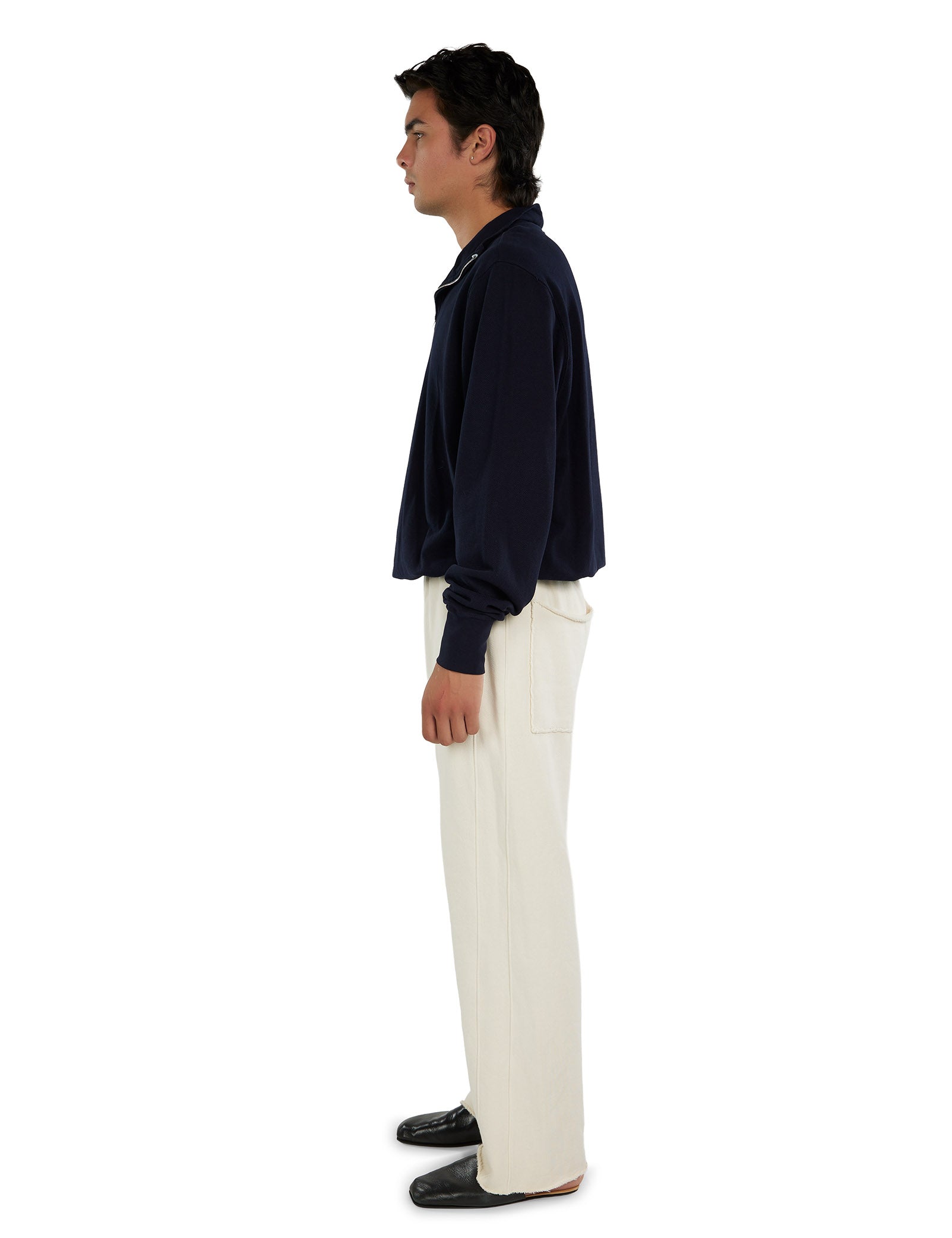 Piqué Banded Half Zip Yacht Pullover