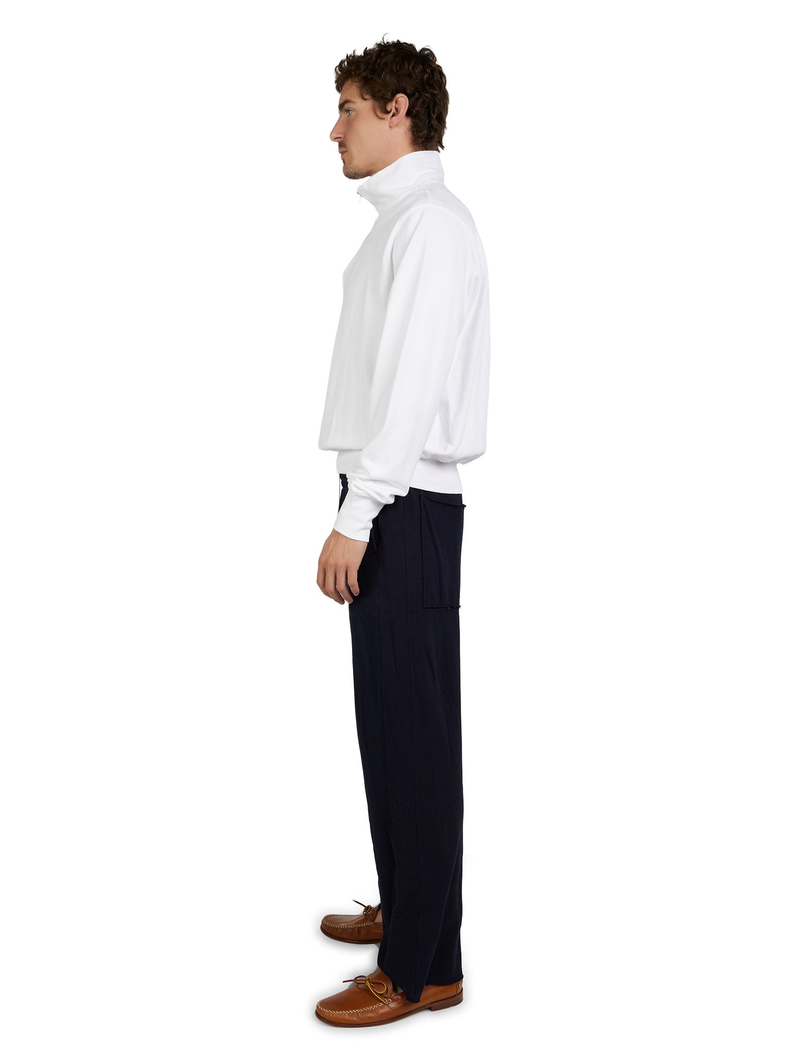 Piqué Banded Half Zip Yacht Pullover