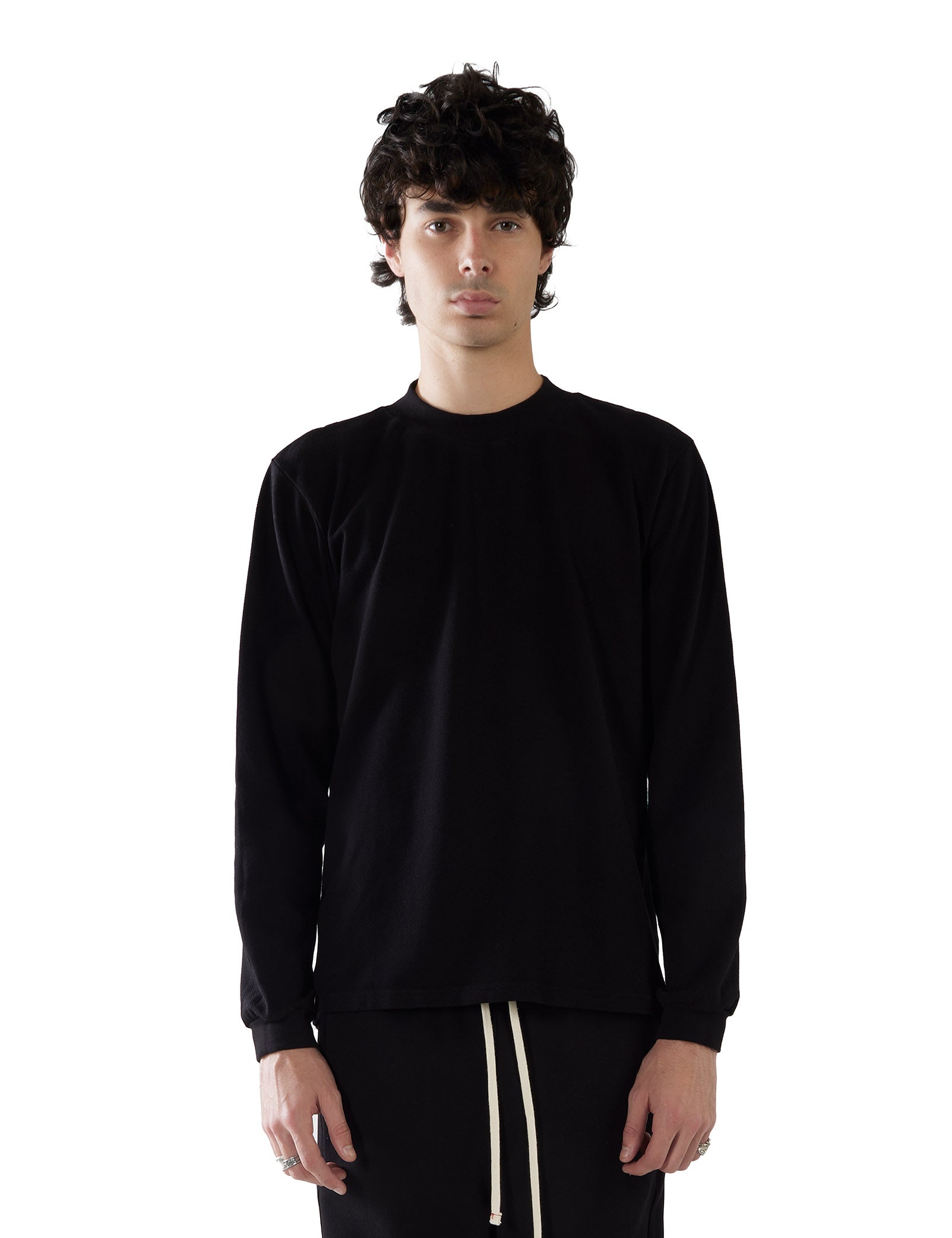 Piqué Mock Neck Shirt