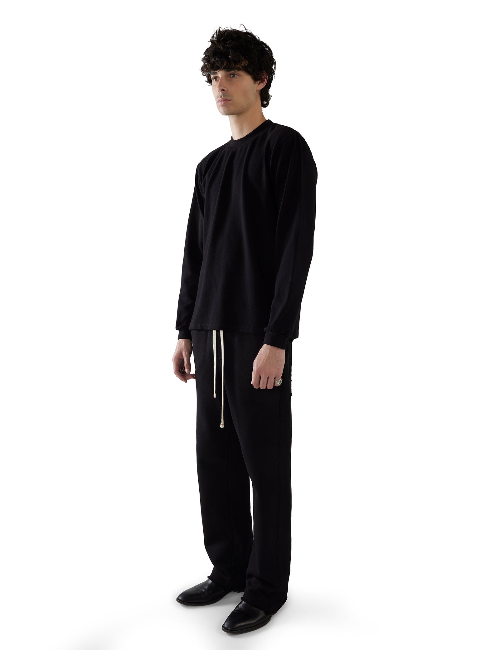 Piqué Mock Neck Shirt