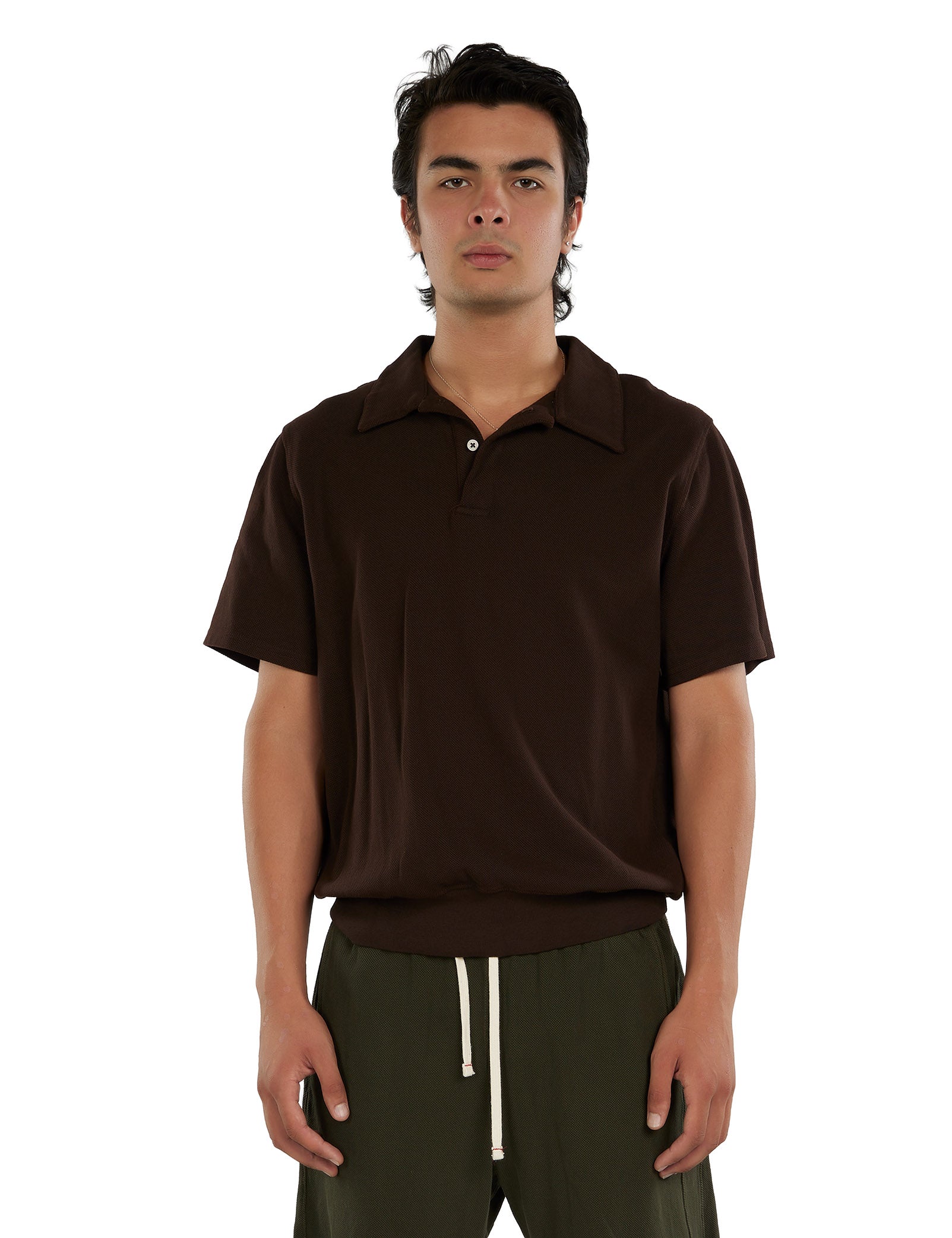 Piqué S/S Banded Tennis Polo