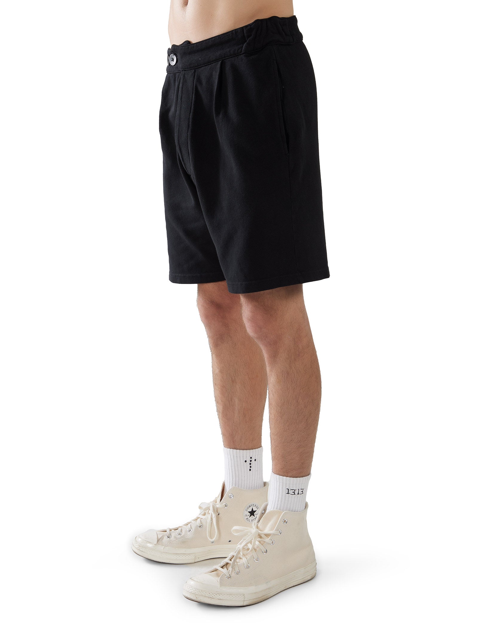 Piqué Pleated Tuxedo Short