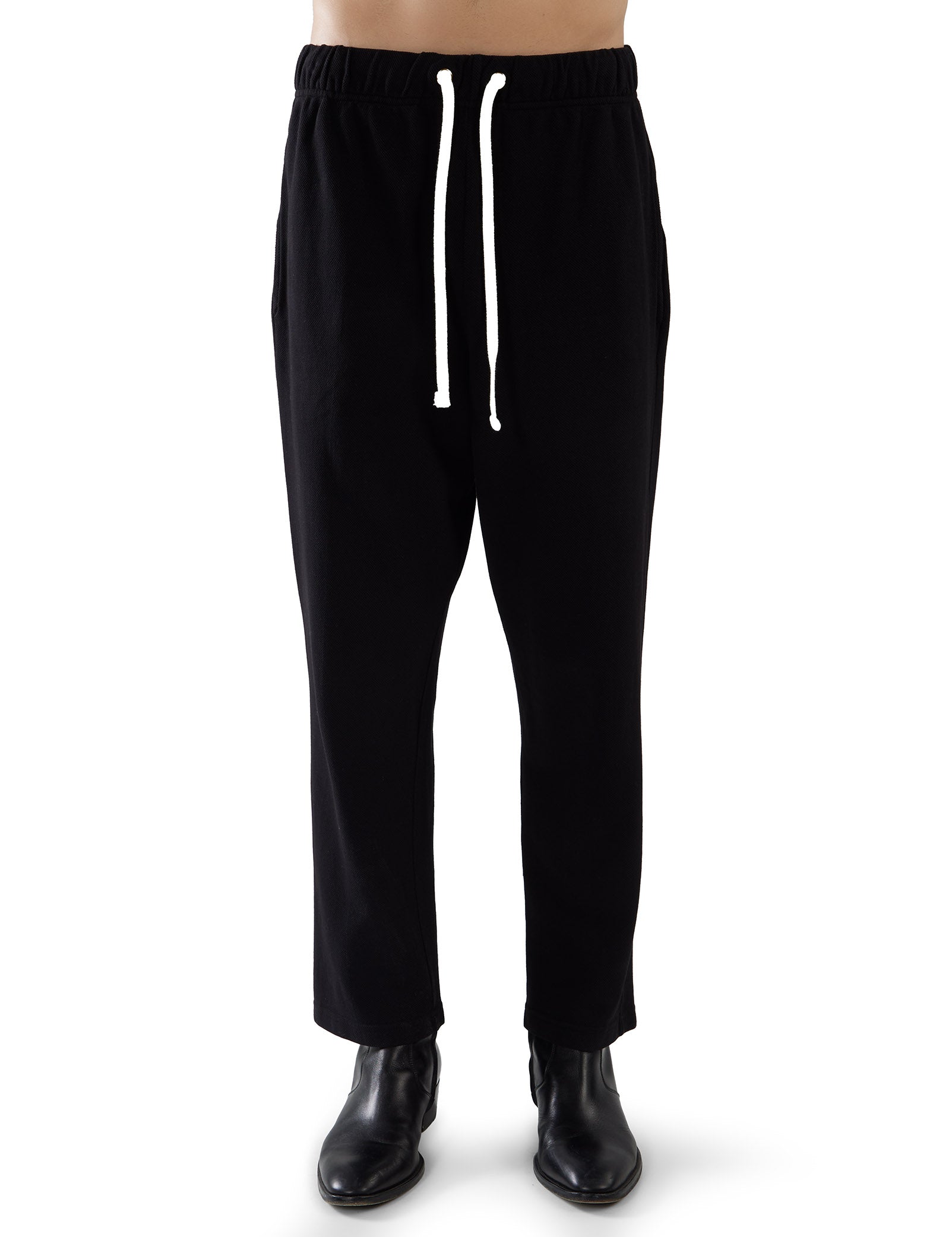 Piqué Cropped Relaxed Pant