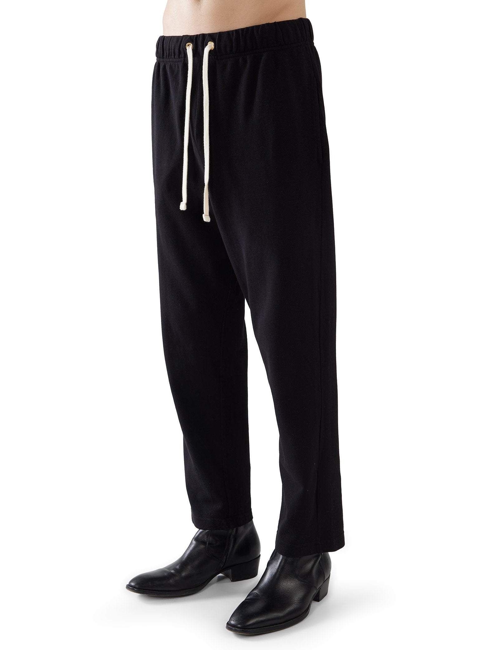 Piqué Cropped Relaxed Pant