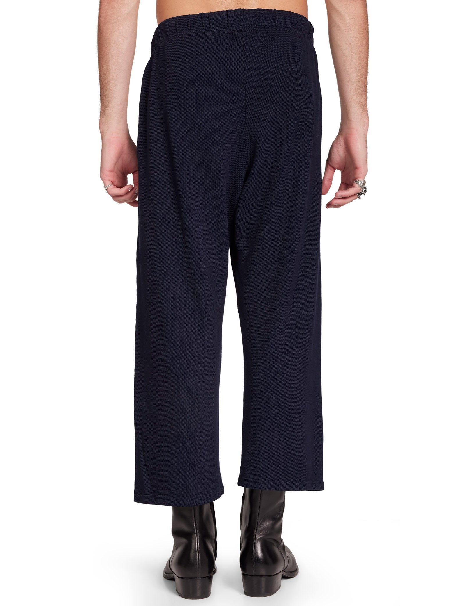 Piqué Cropped Relaxed Pant