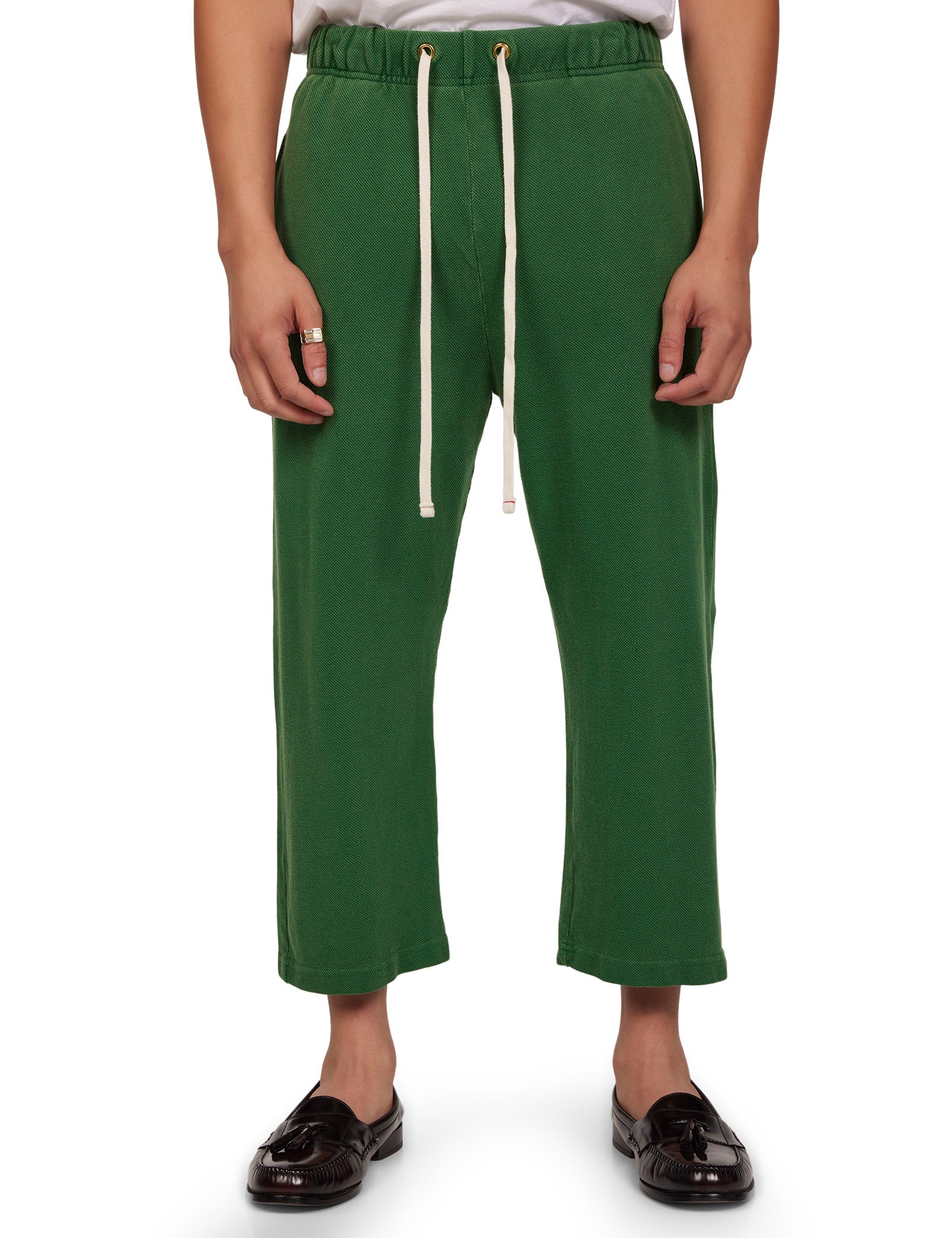 Piqué Cropped Relaxed Pant