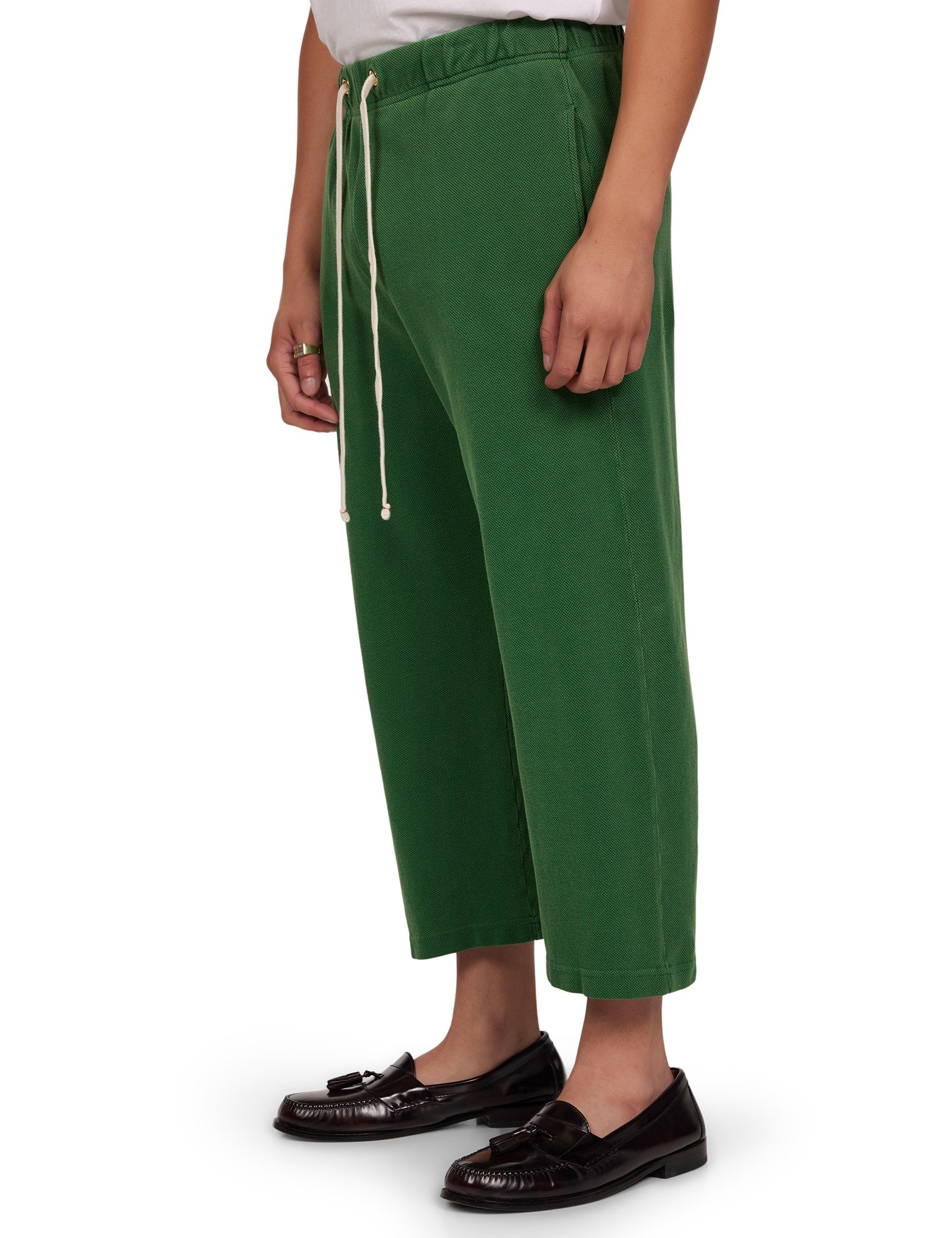 Piqué Cropped Relaxed Pant