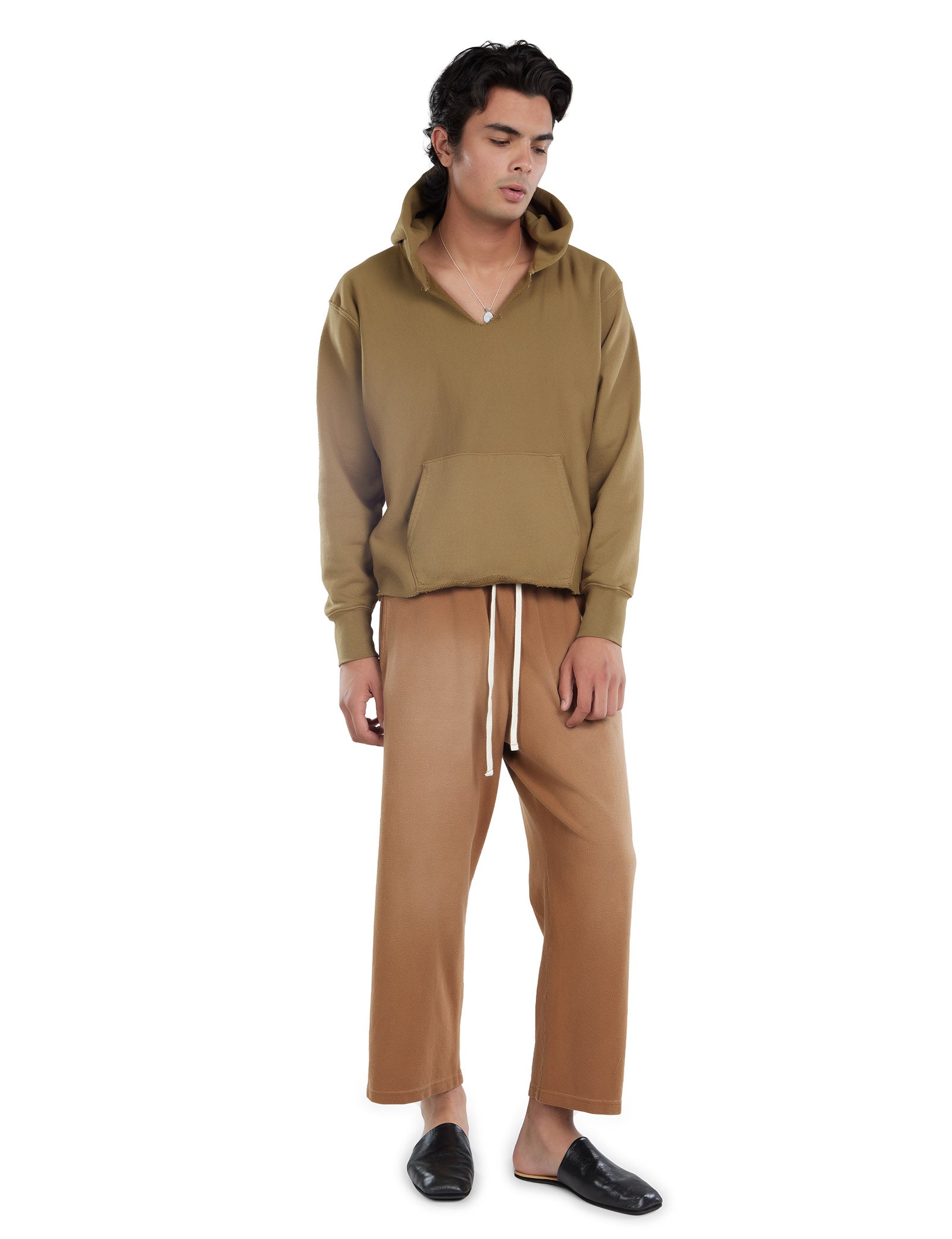Piqué Cropped Relaxed Pant