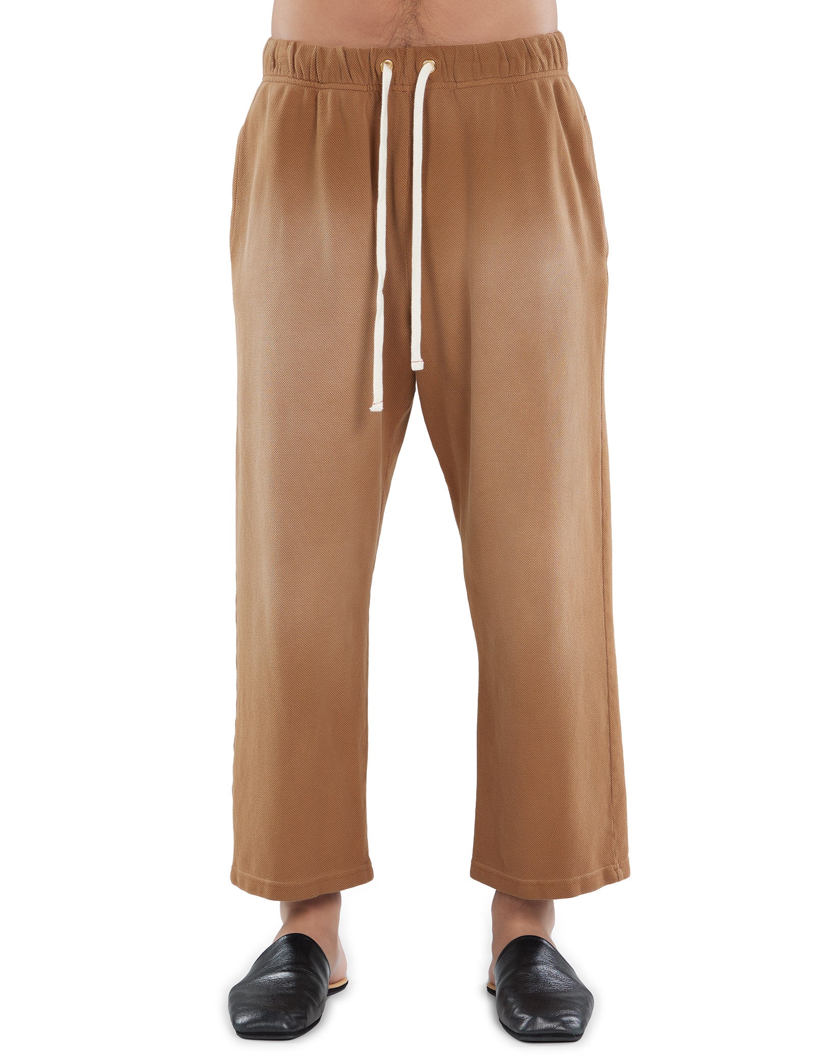 Piqué Cropped Relaxed Pant