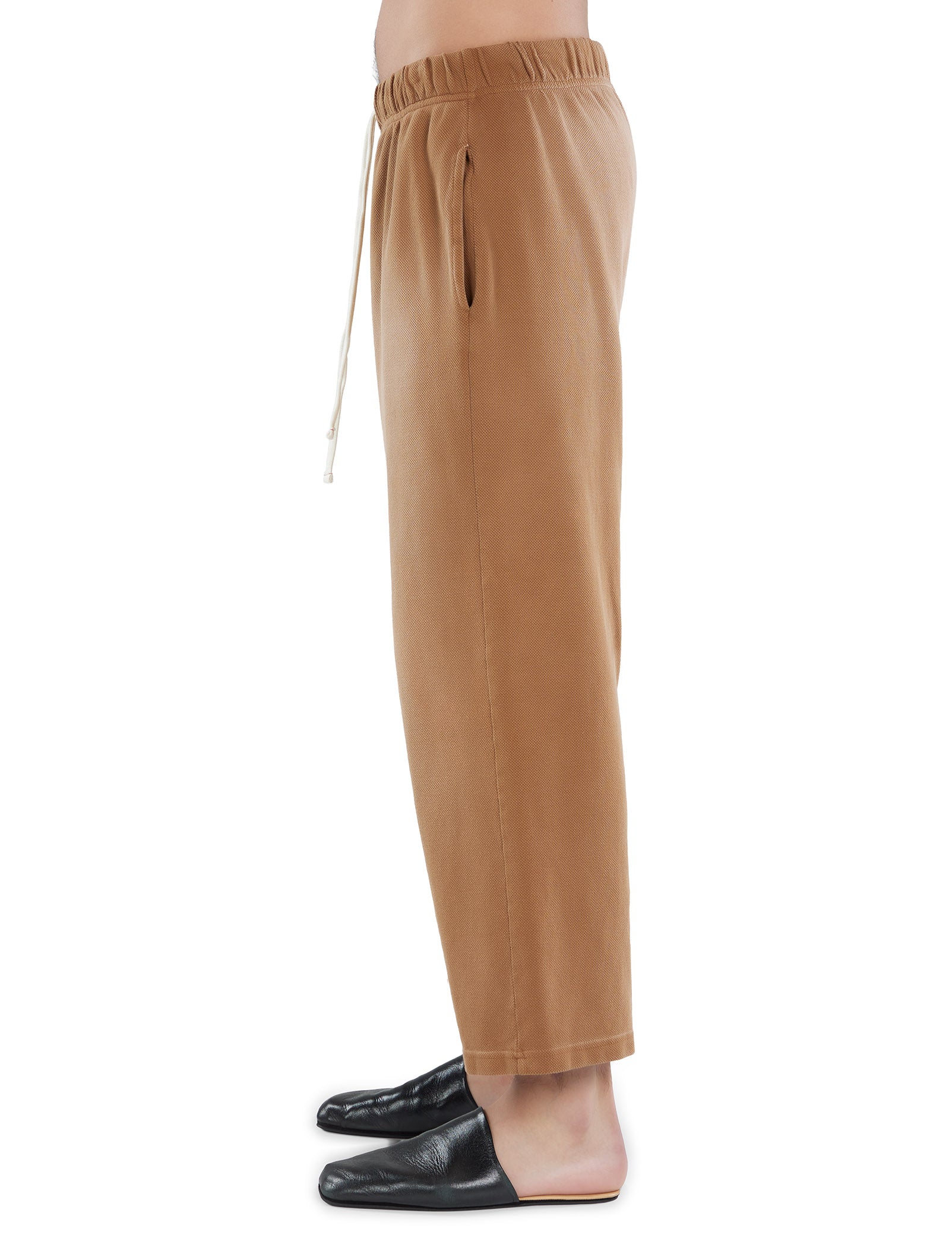 Piqué Cropped Relaxed Pant