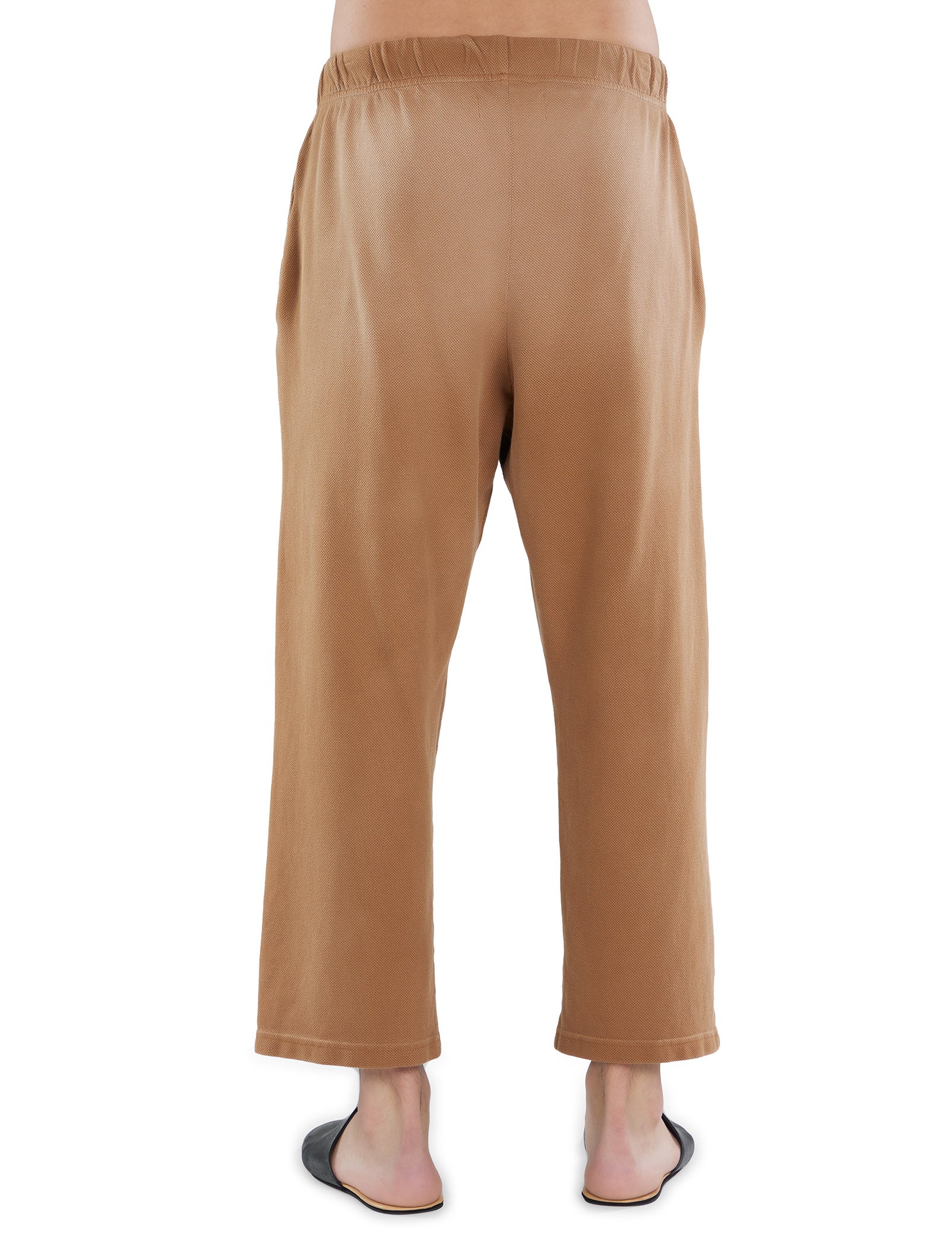 Piqué Cropped Relaxed Pant