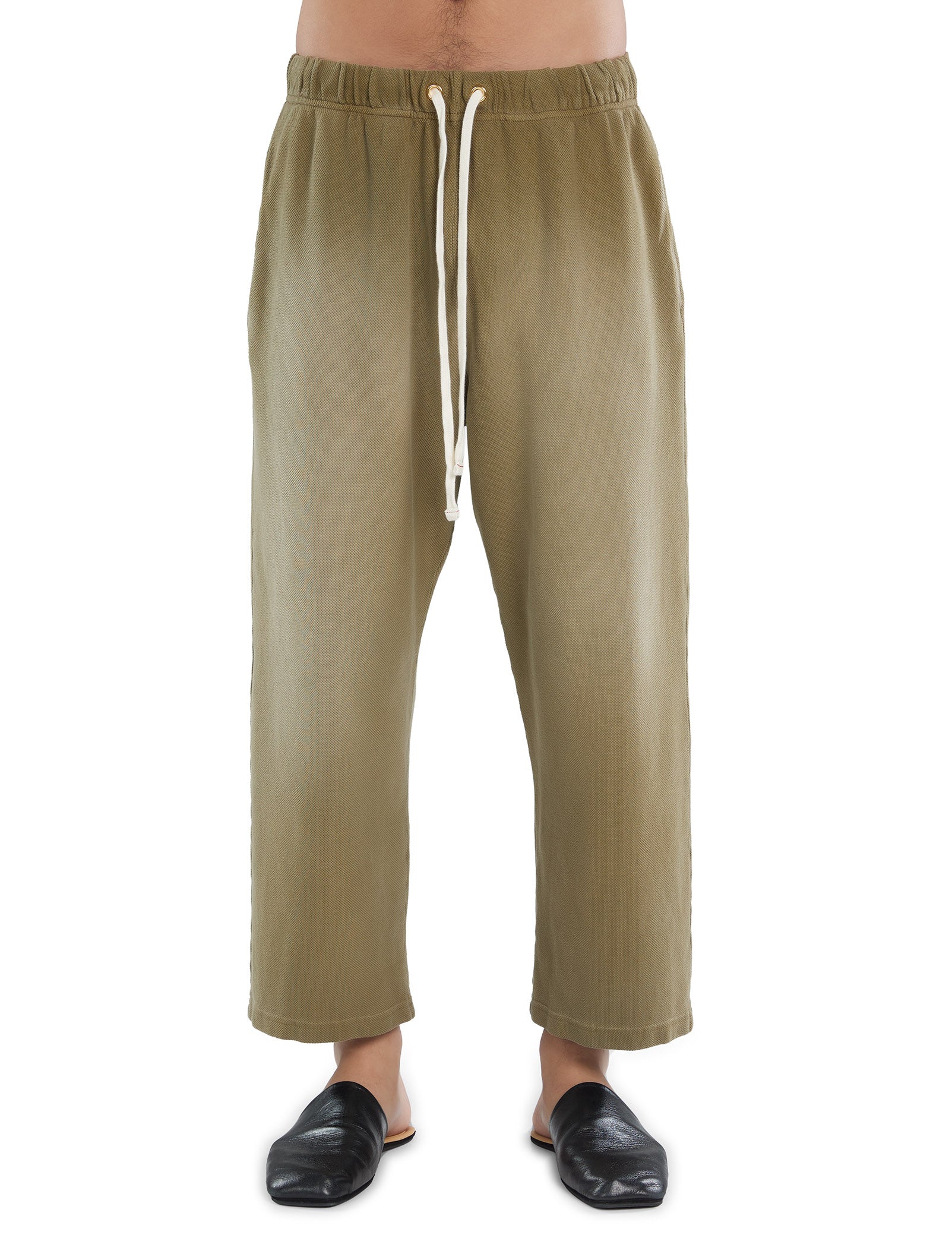 Piqué Cropped Relaxed Pant