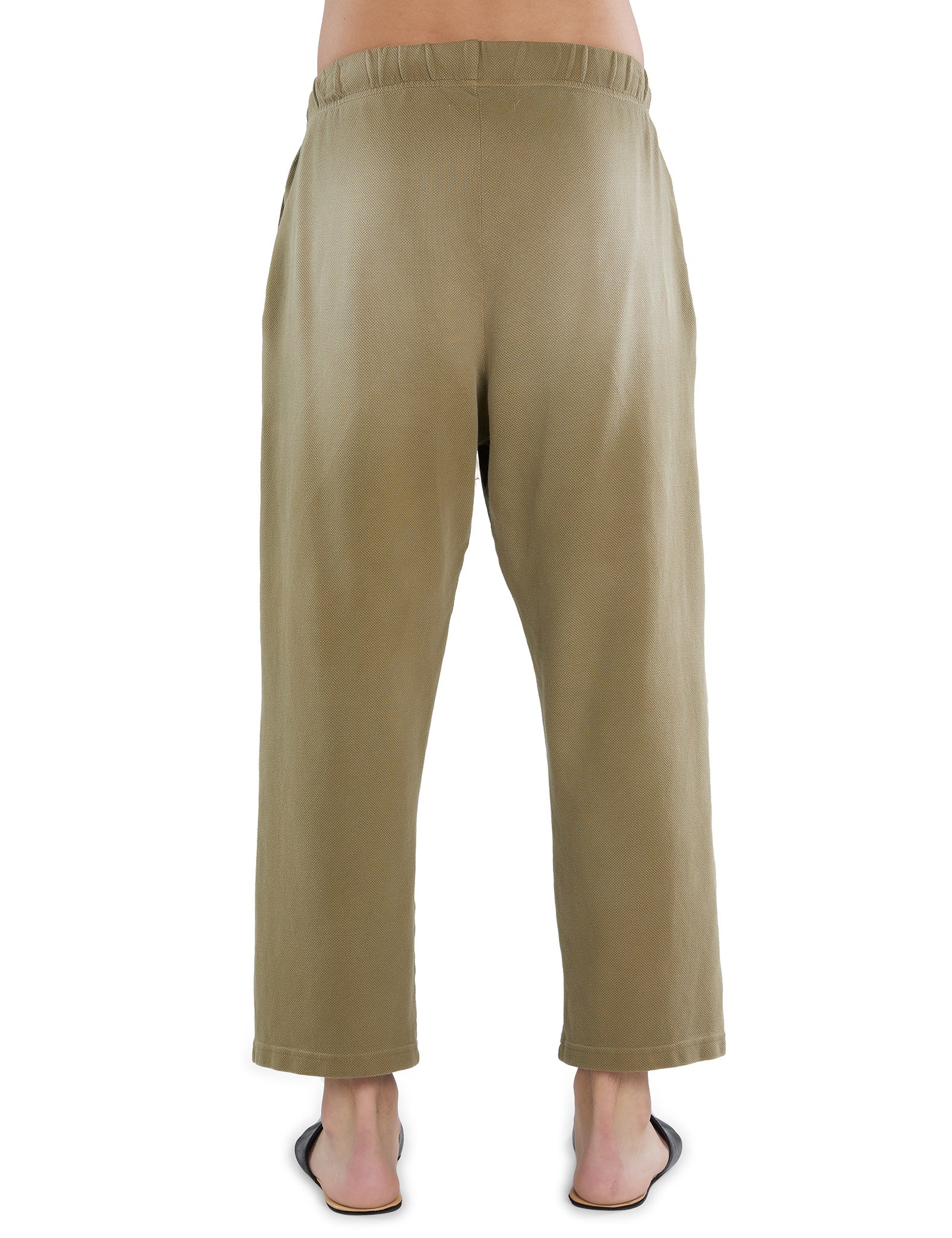 Piqué Cropped Relaxed Pant