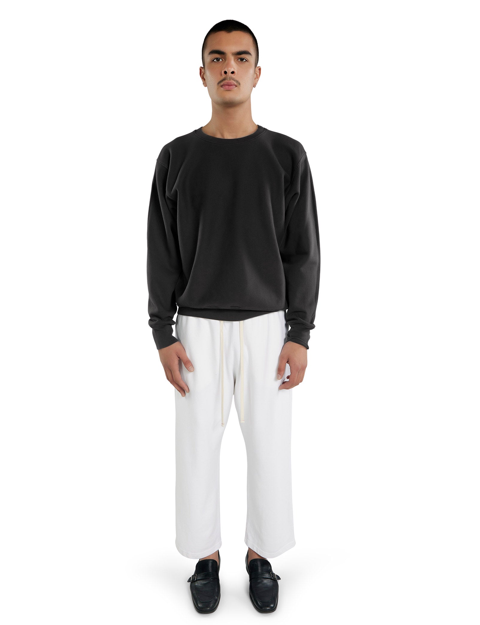 Piqué Cropped Relaxed Pant