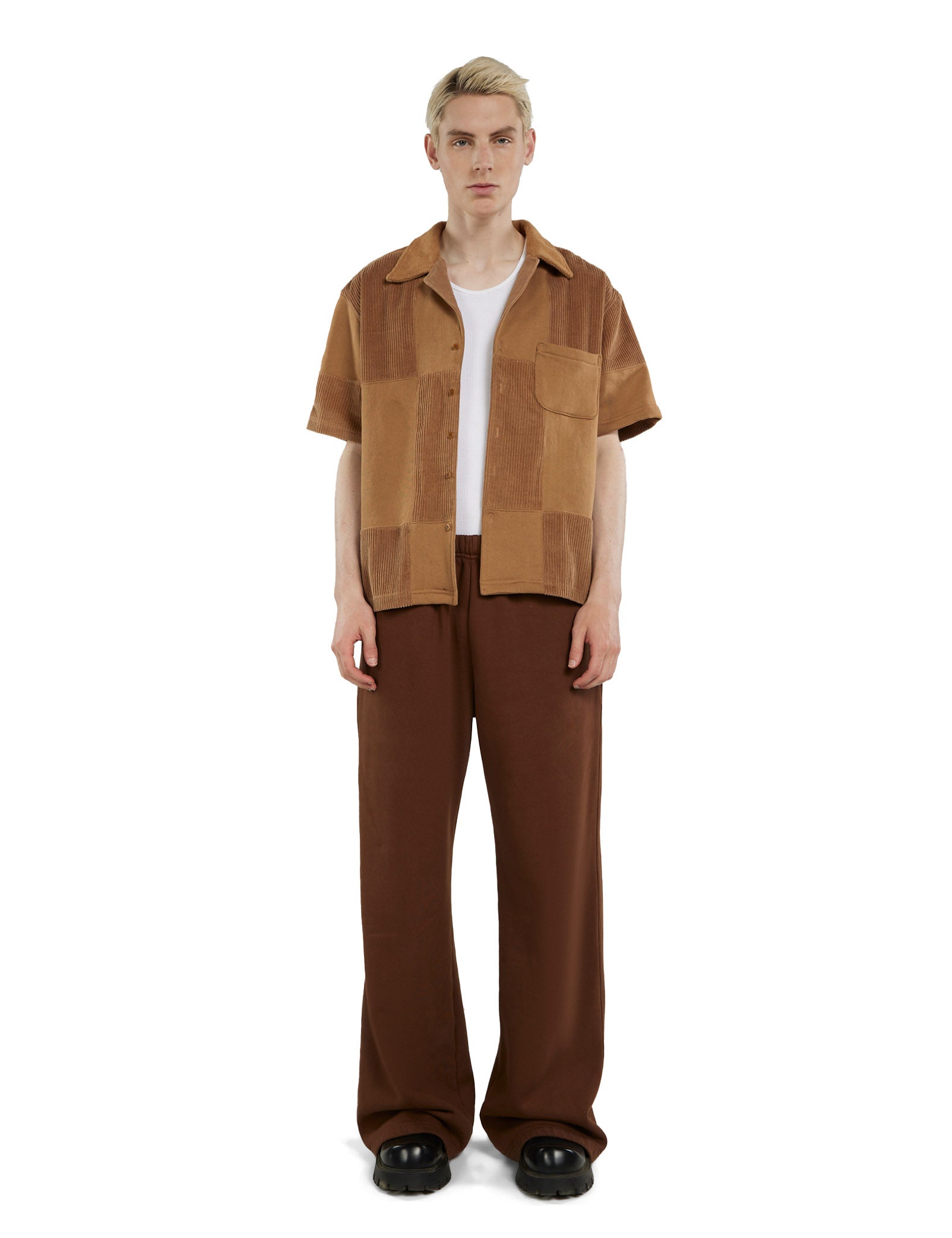 Patchwork Short Sleeve Cuban