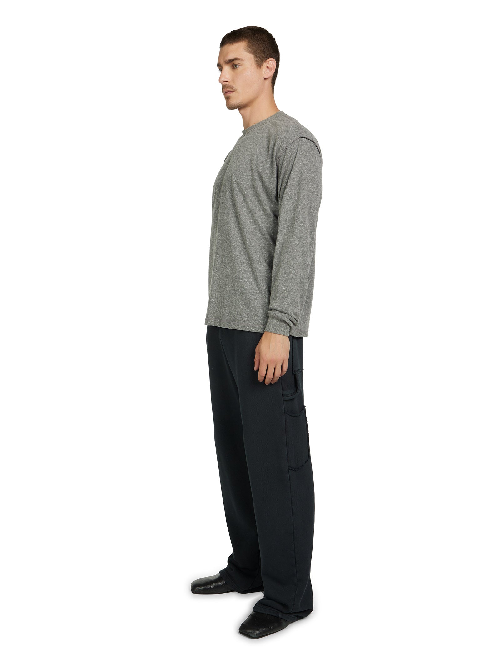 Lightweight Binded Neck Inside Out Long Sleeve