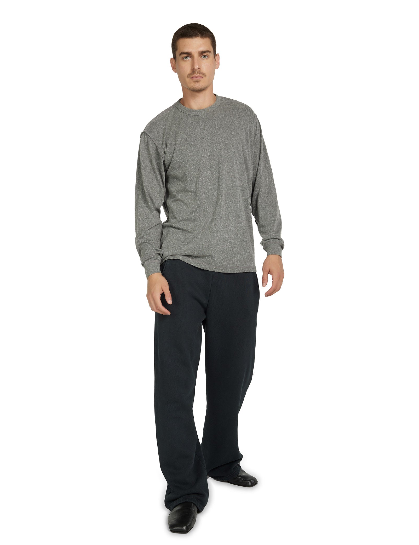 Lightweight Binded Neck Inside Out Long Sleeve