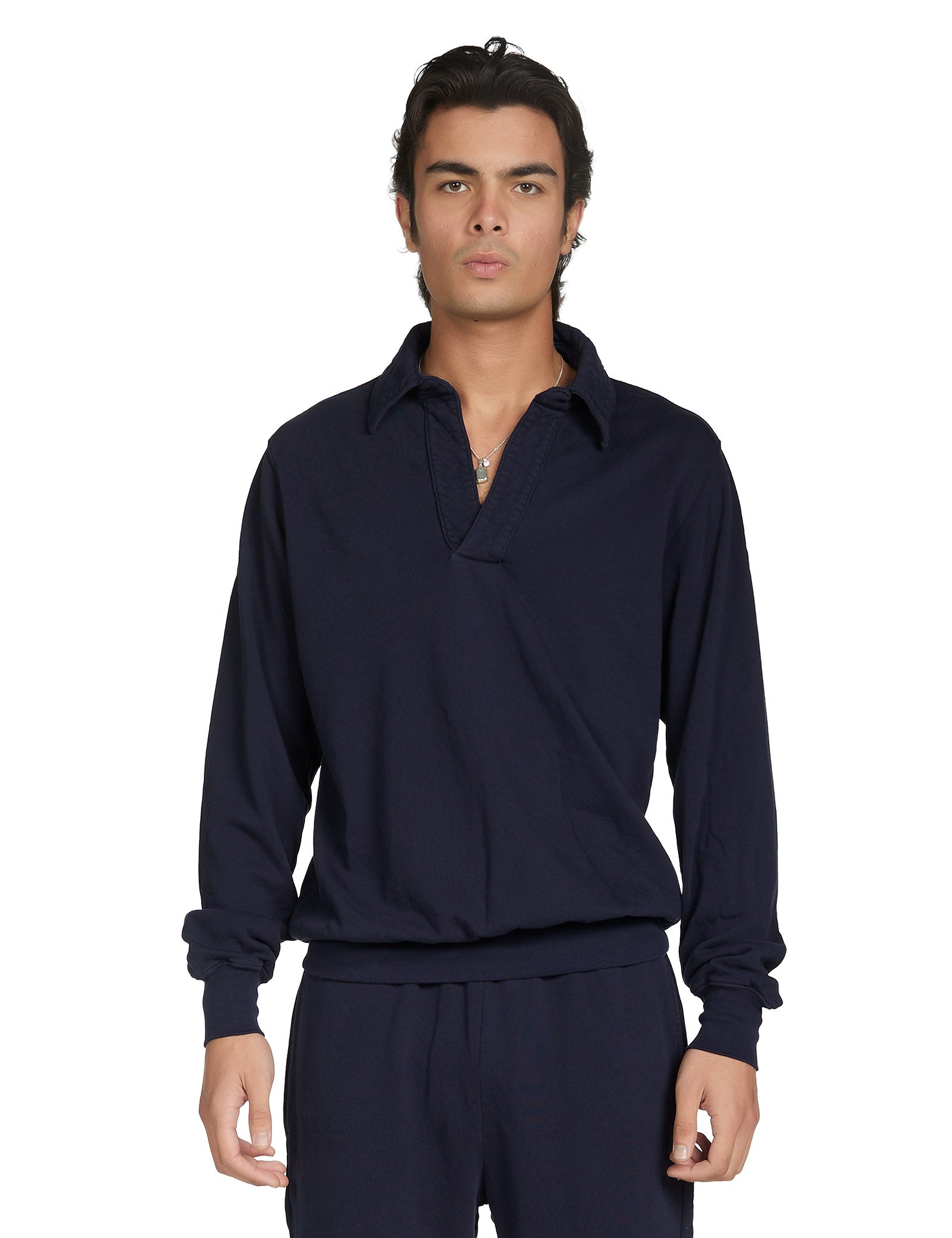 French Terry Banded Polo