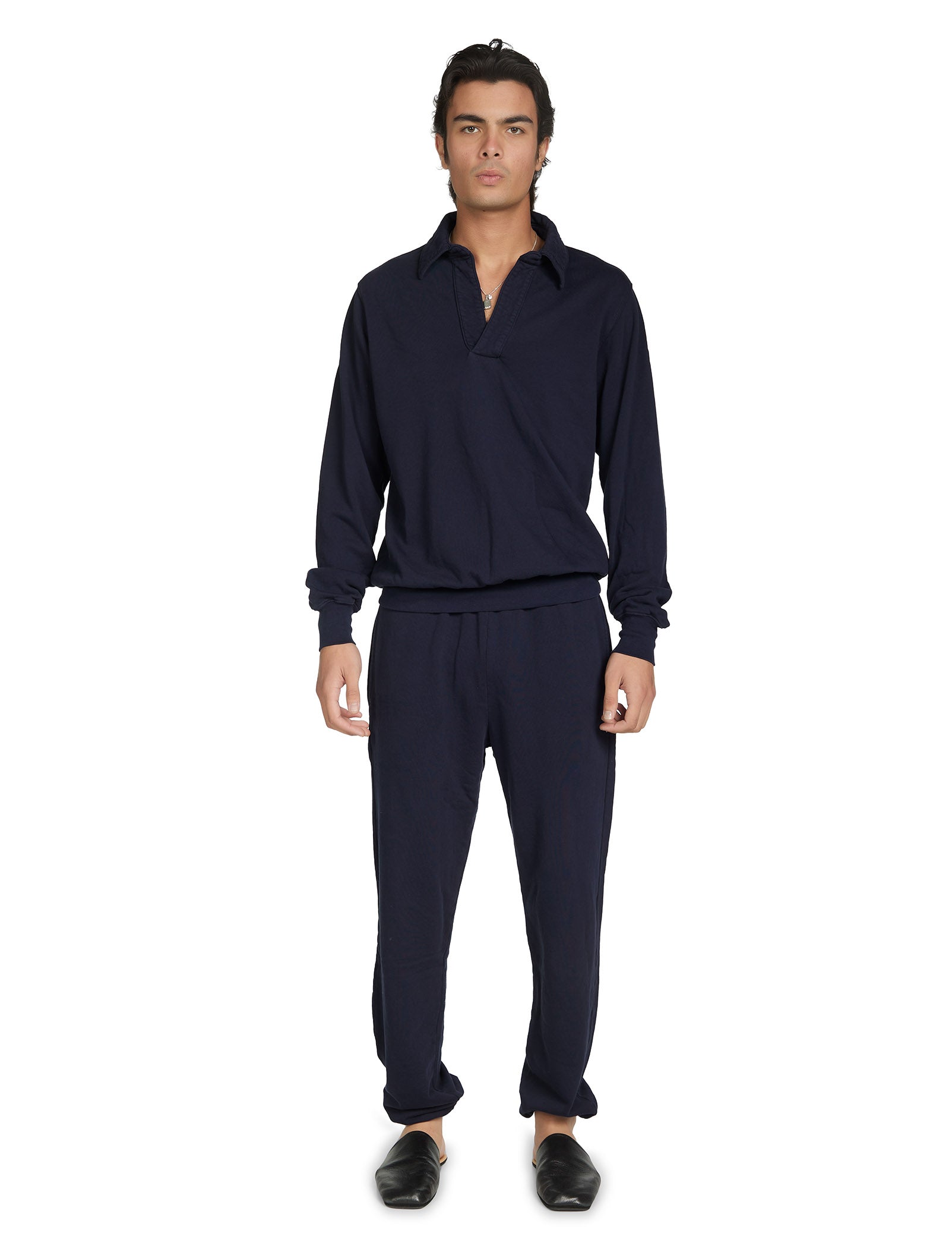 French Terry Banded Polo