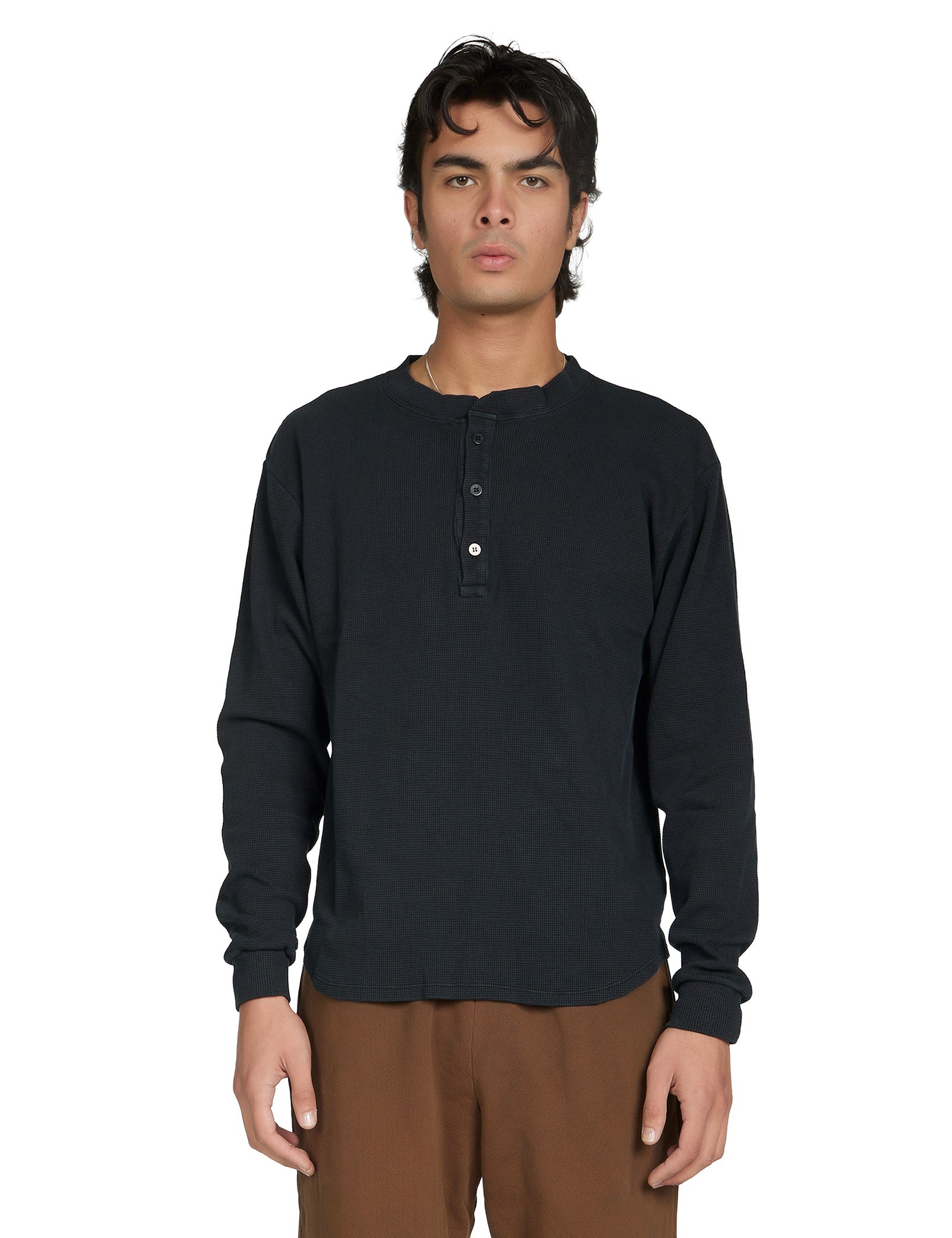 Thermal Baseball Hem Henley