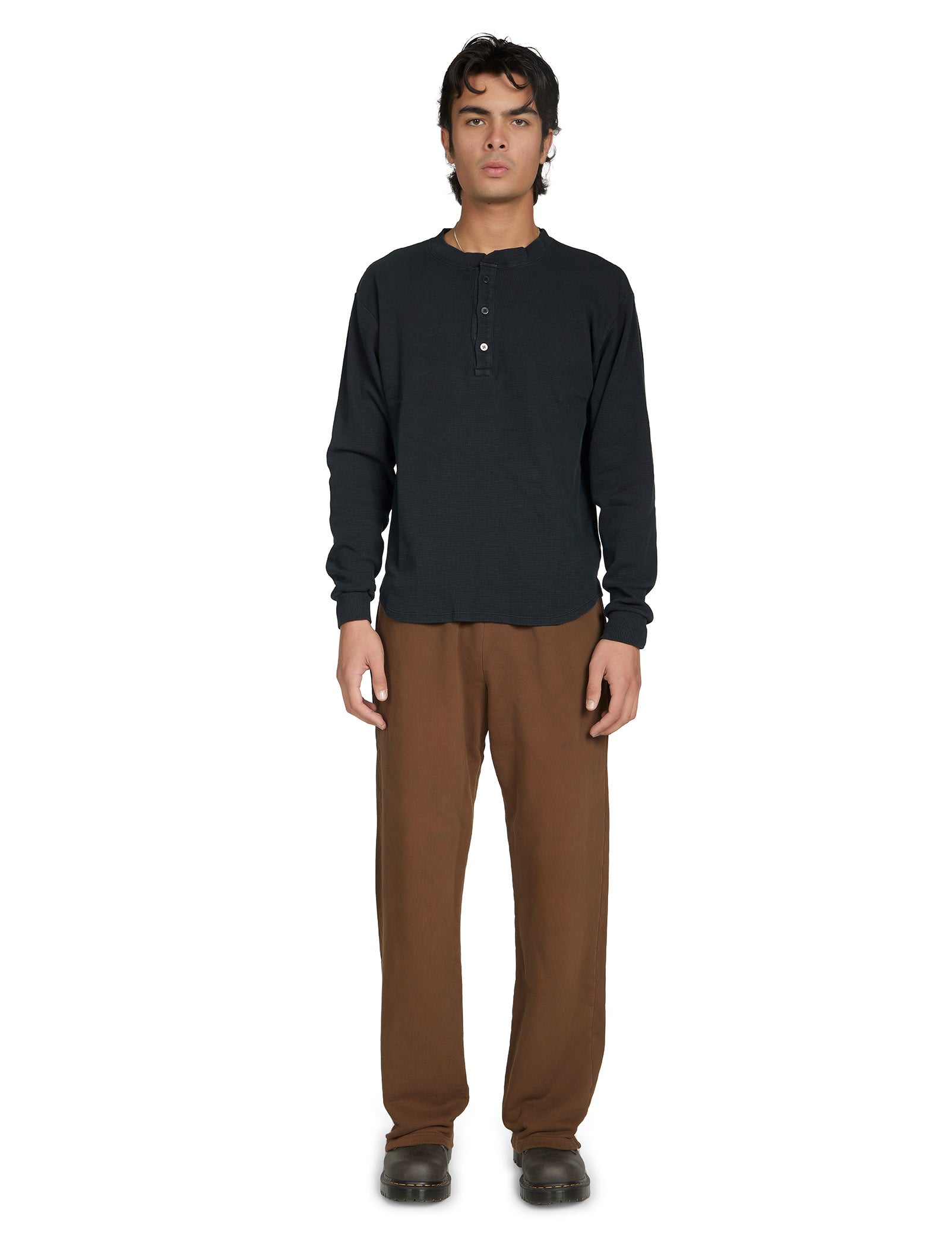 Thermal Baseball Hem Henley