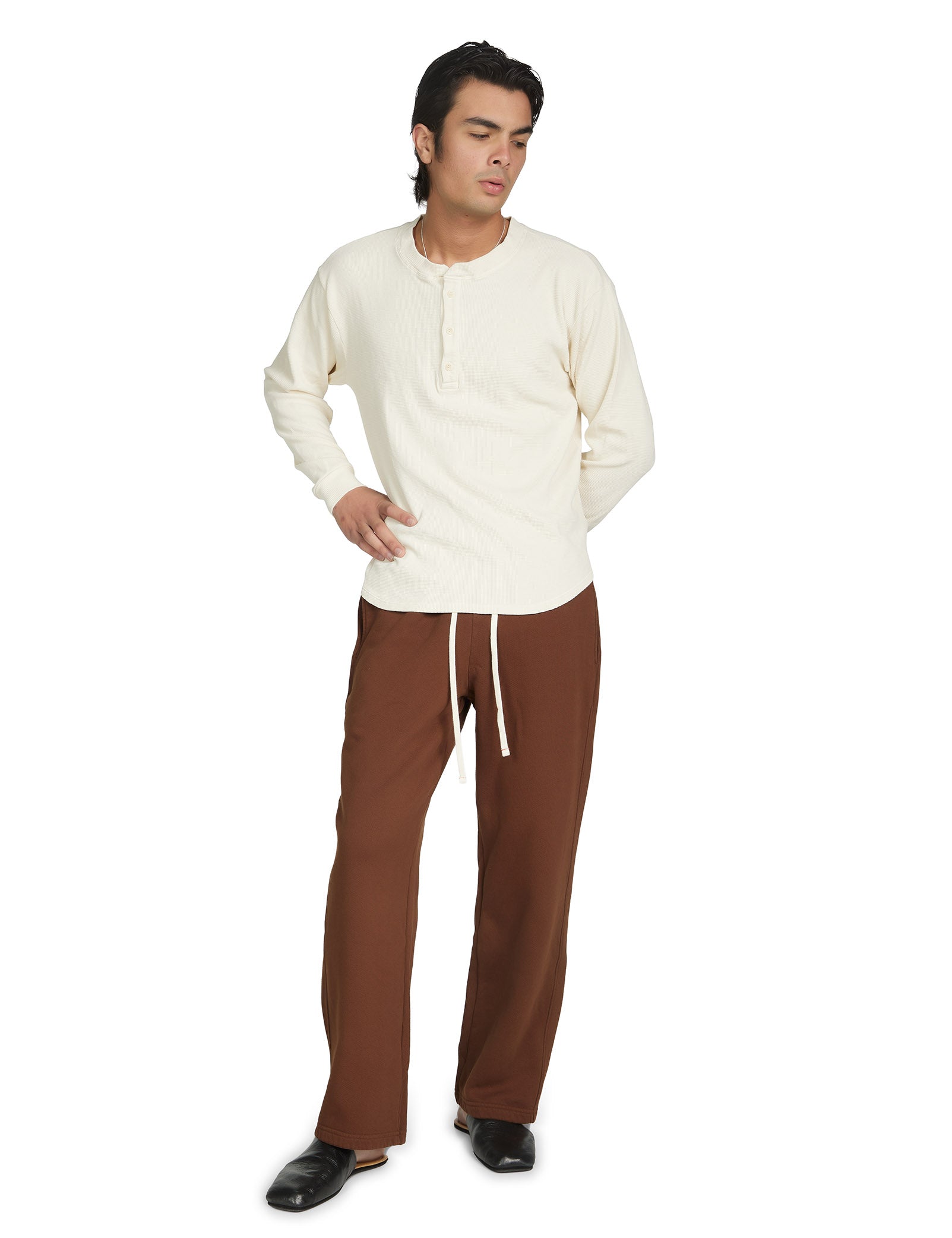 Thermal Baseball Hem Henley