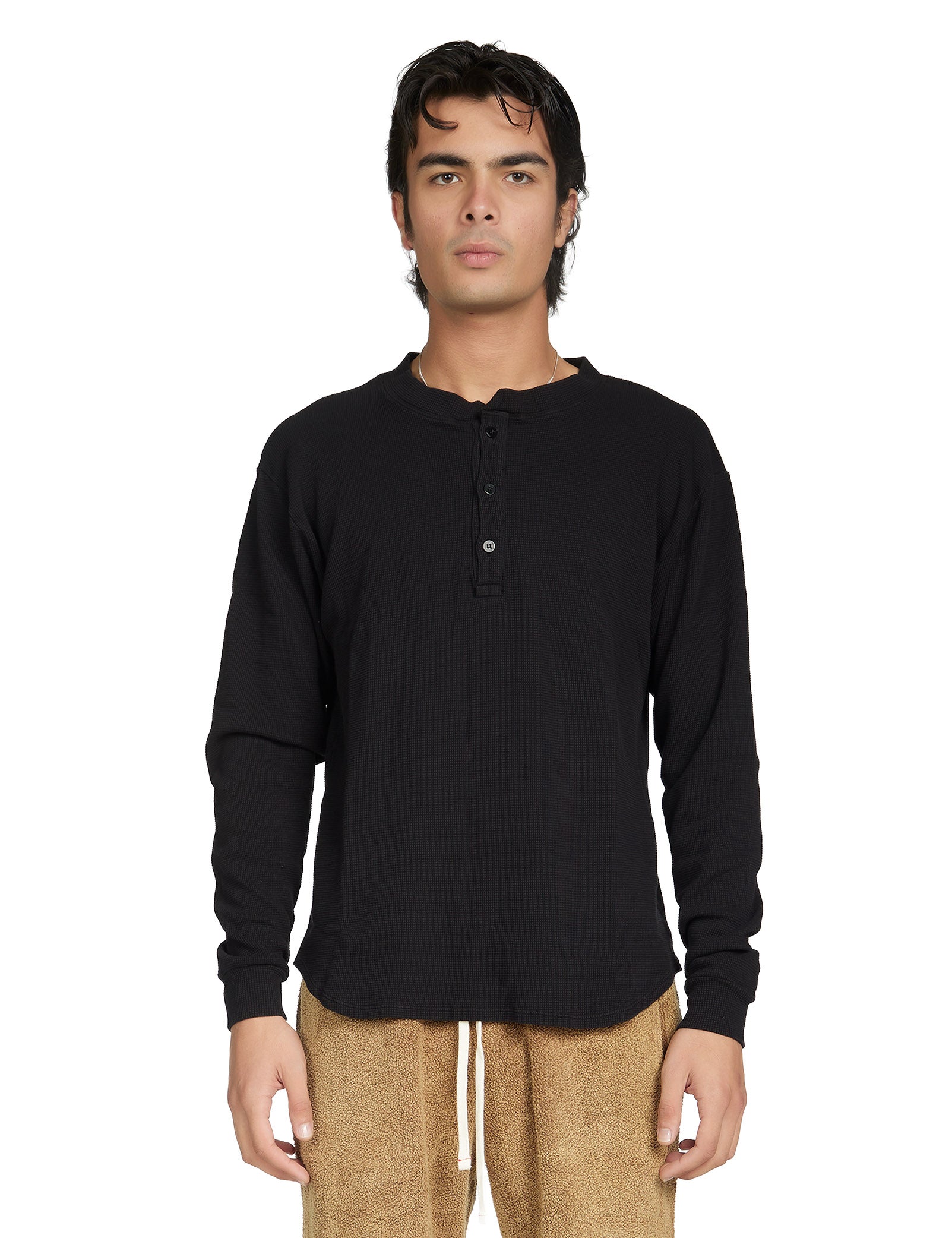 Thermal Baseball Hem Henley