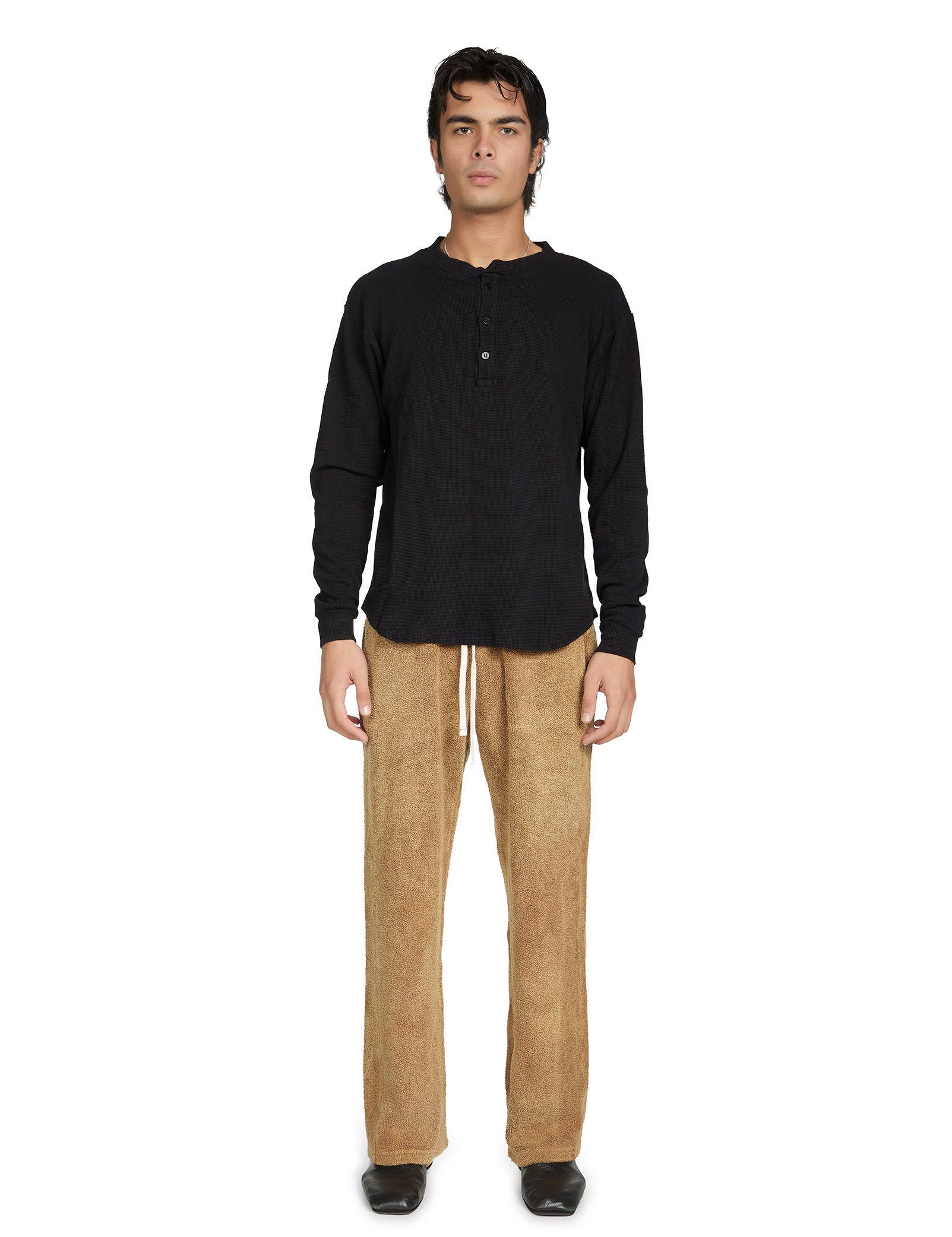 Thermal Baseball Hem Henley