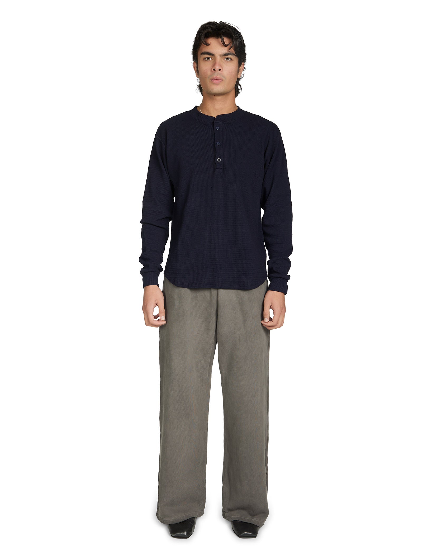 Thermal Baseball Hem Henley