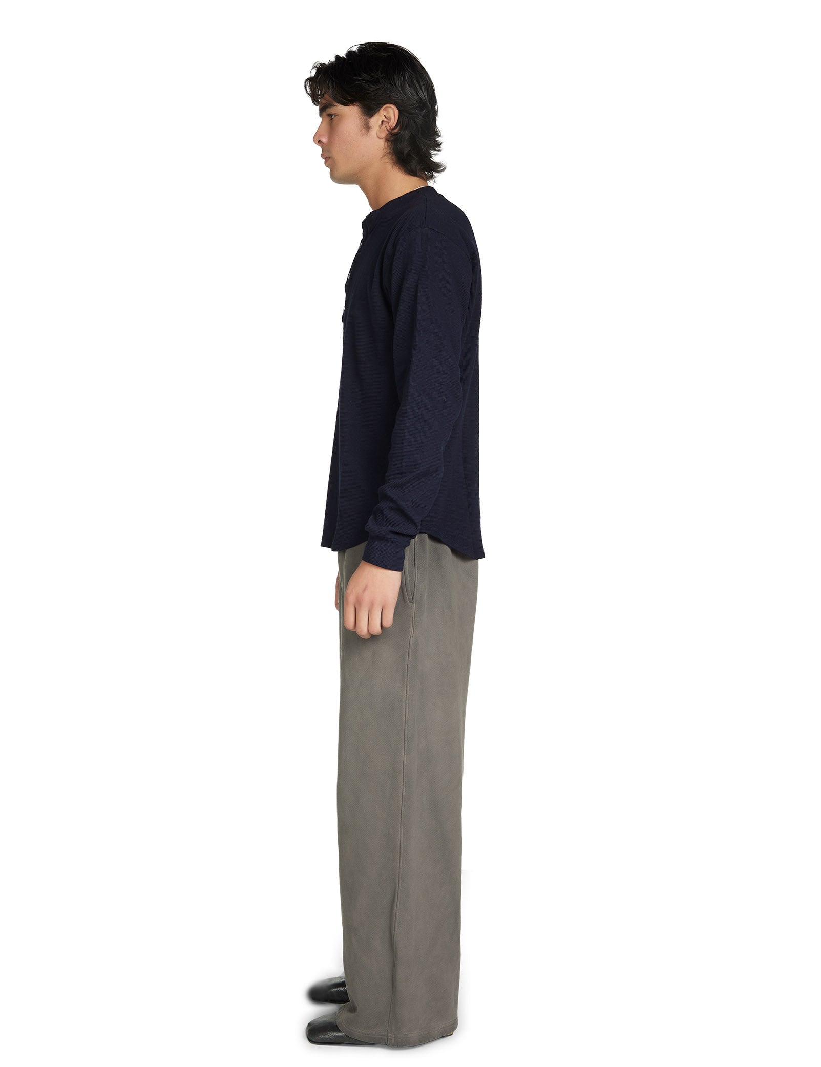 Thermal Baseball Hem Henley