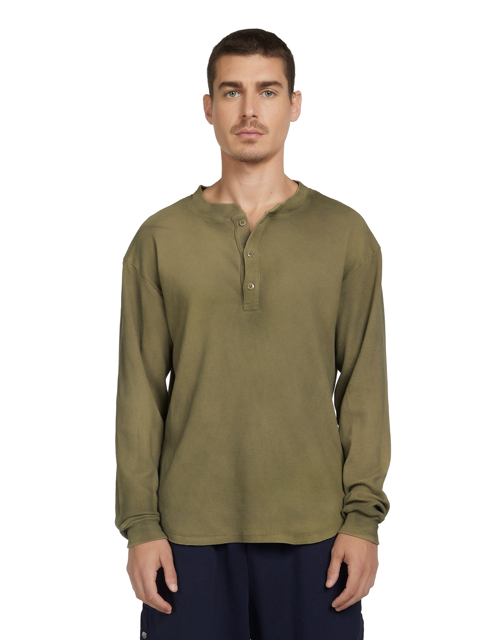 Thermal Baseball Hem Henley
