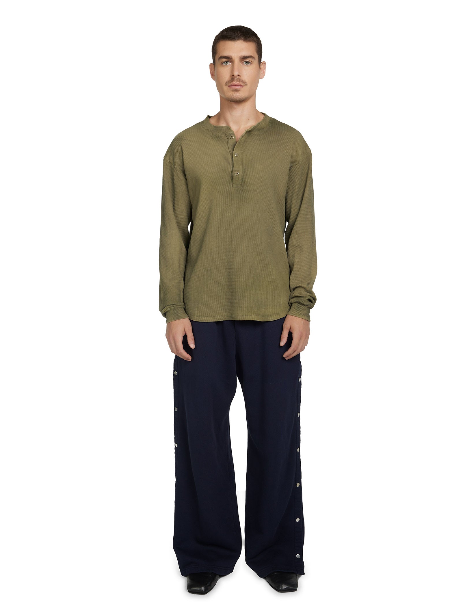 Thermal Baseball Hem Henley