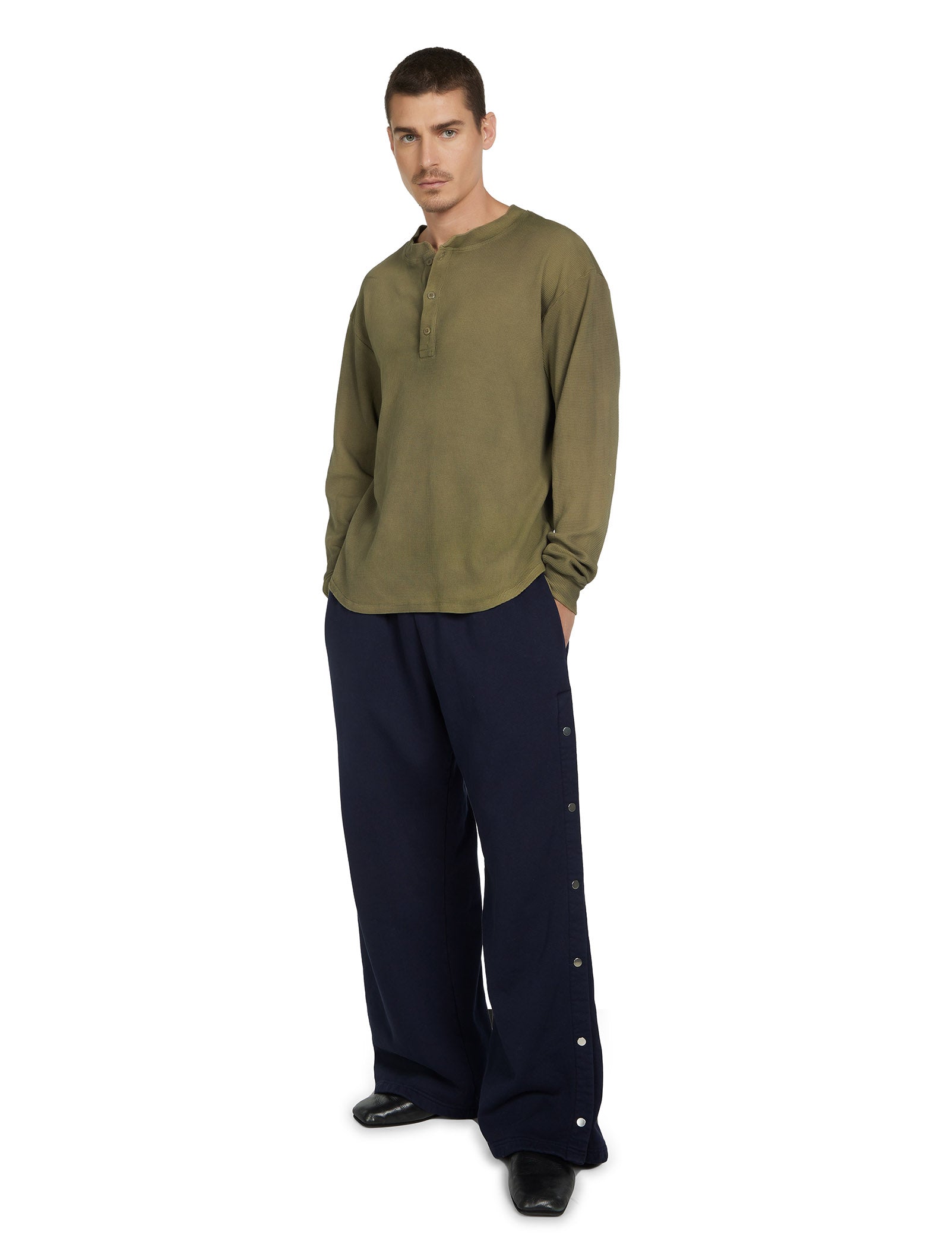 Thermal Baseball Hem Henley