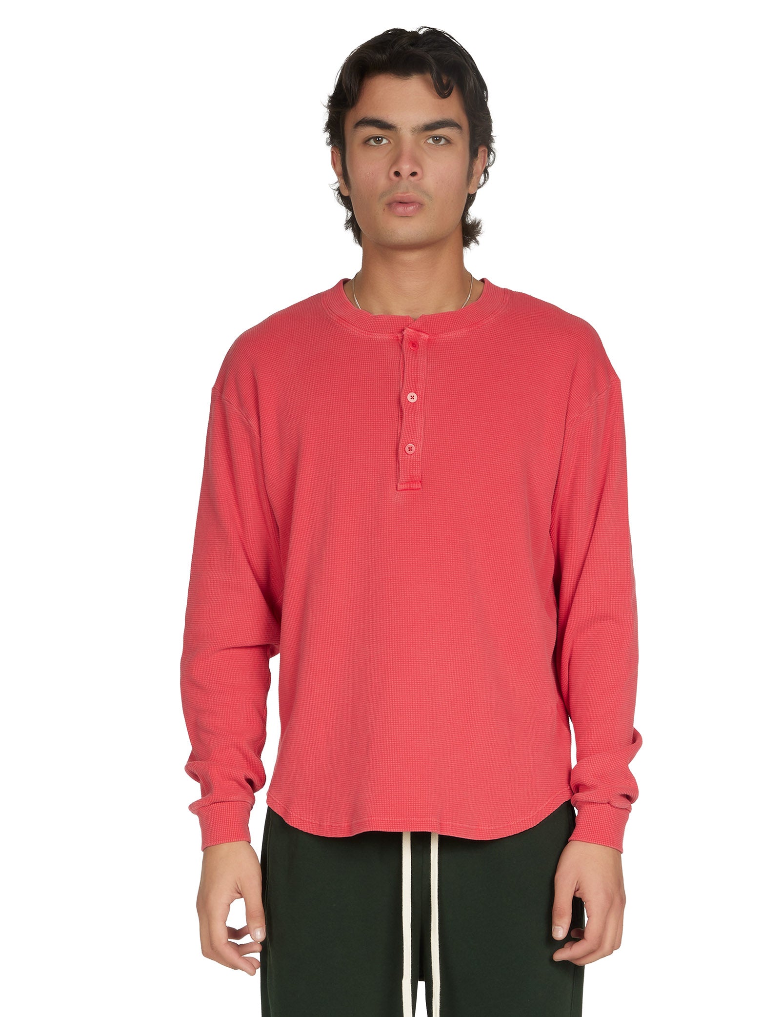 Thermal Baseball Hem Henley