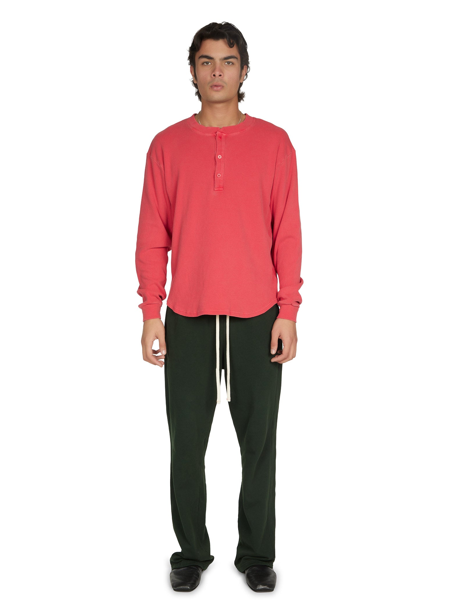 Thermal Baseball Hem Henley