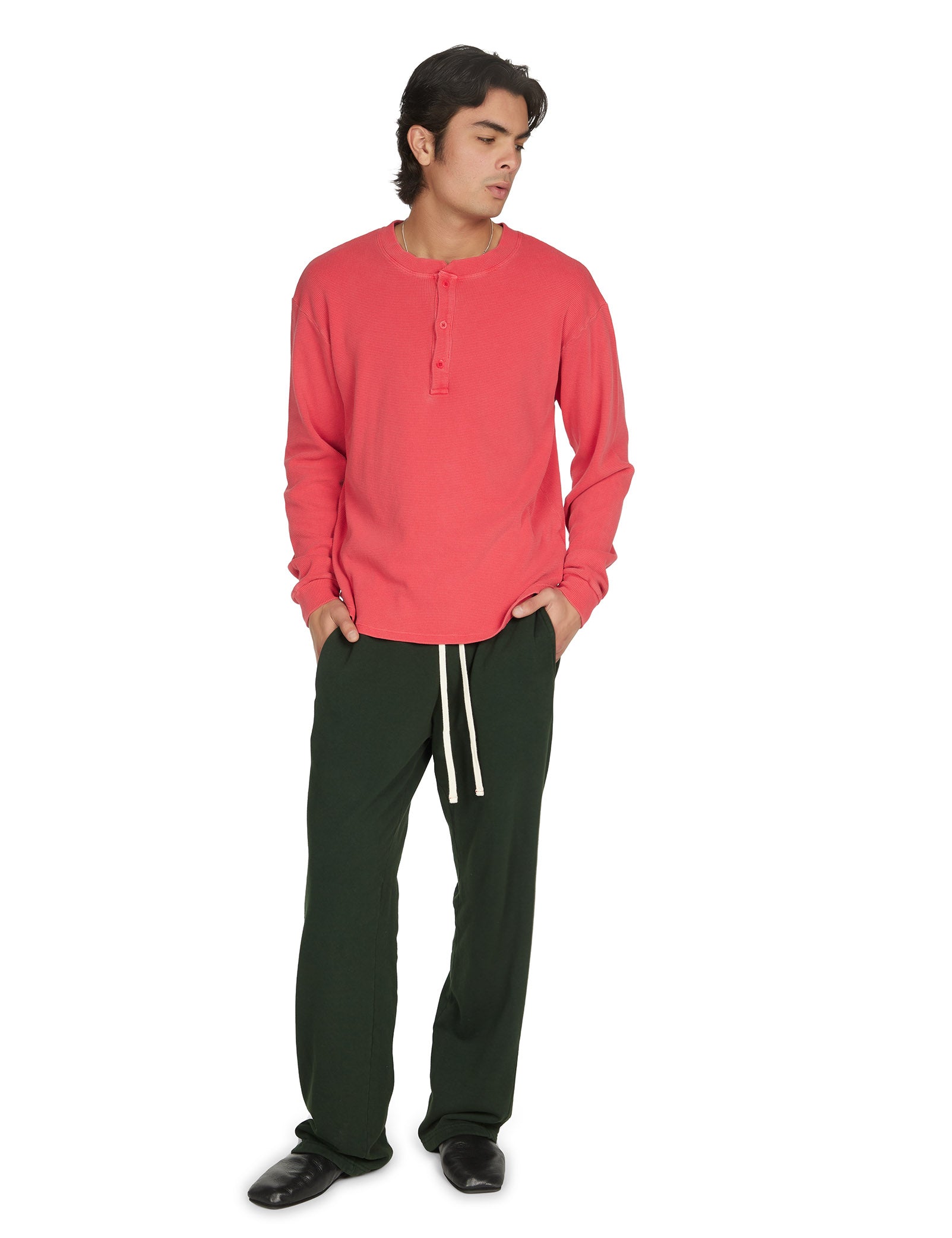 Thermal Baseball Hem Henley